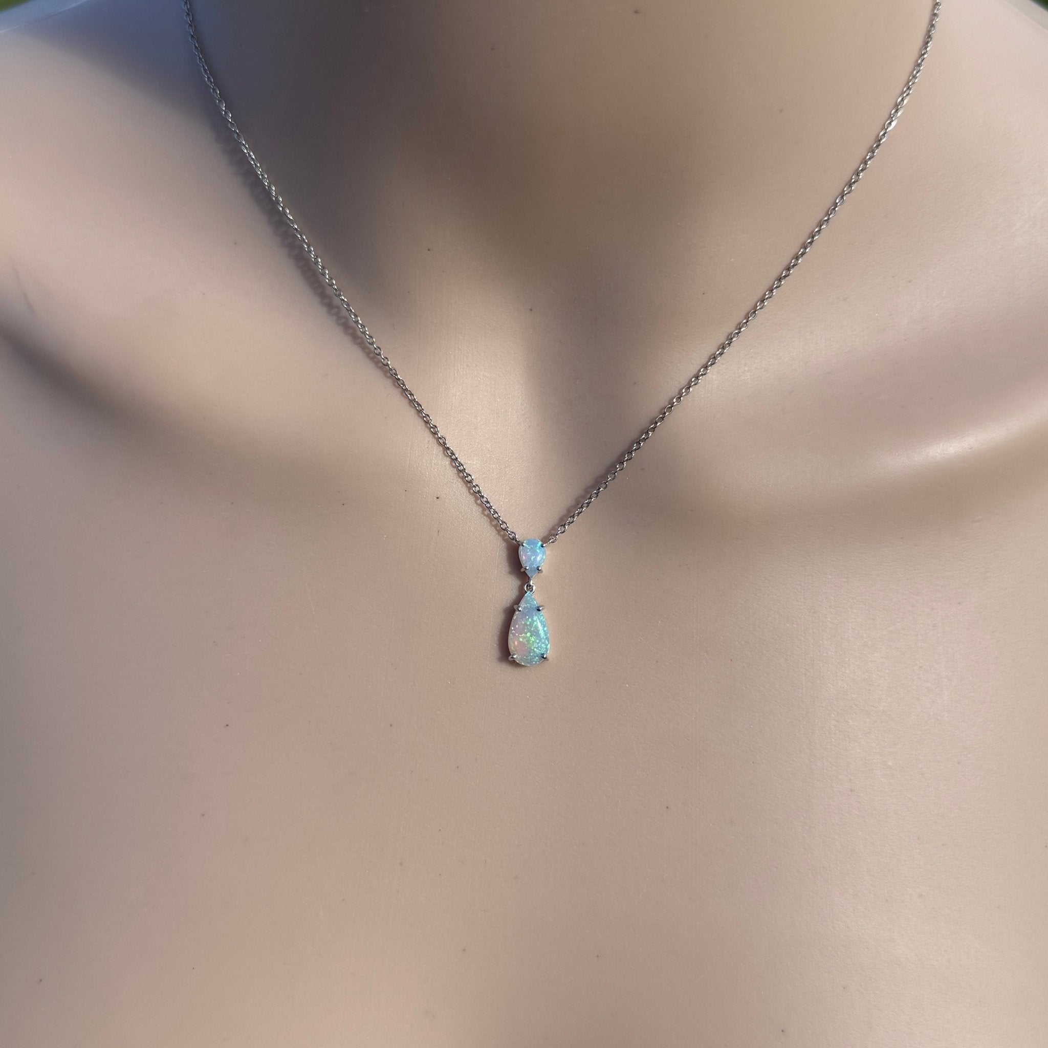 2.2ct Coober Pedy Crystal Opal Pendant Necklace ~ 'Robe Headland Spectrum' | 925 Sterling Silver | Solid Australian Opal
