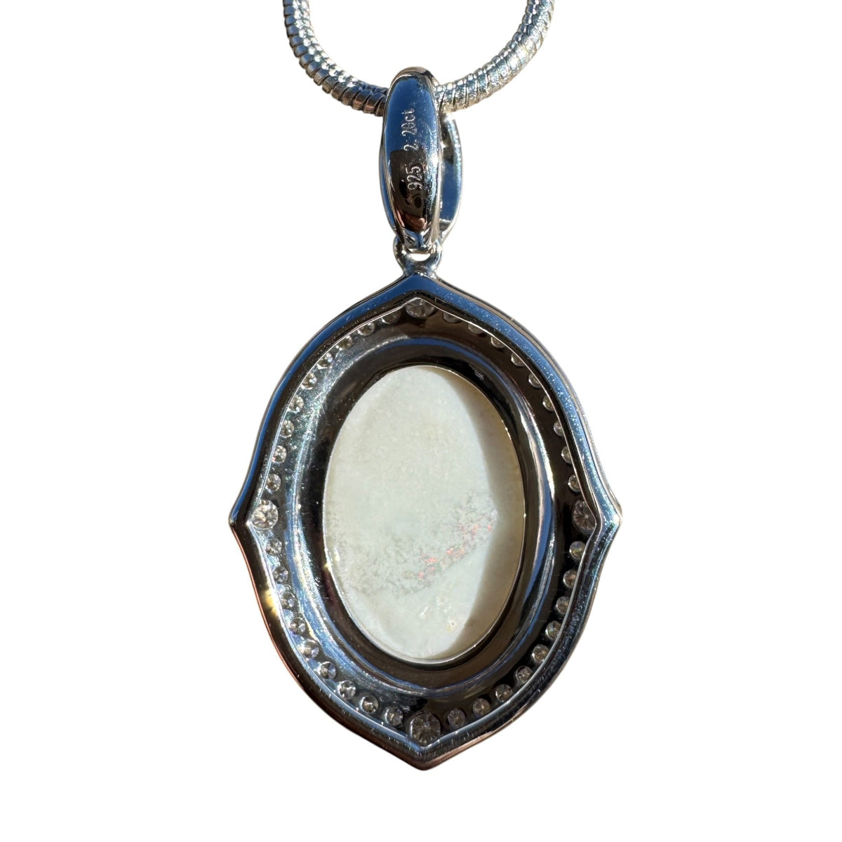 2.2ct Coober Pedy Opal Pendant Necklace ~ 'Lorne Coast Glow' | 925 Sterling Silver | Solid Australian Opal