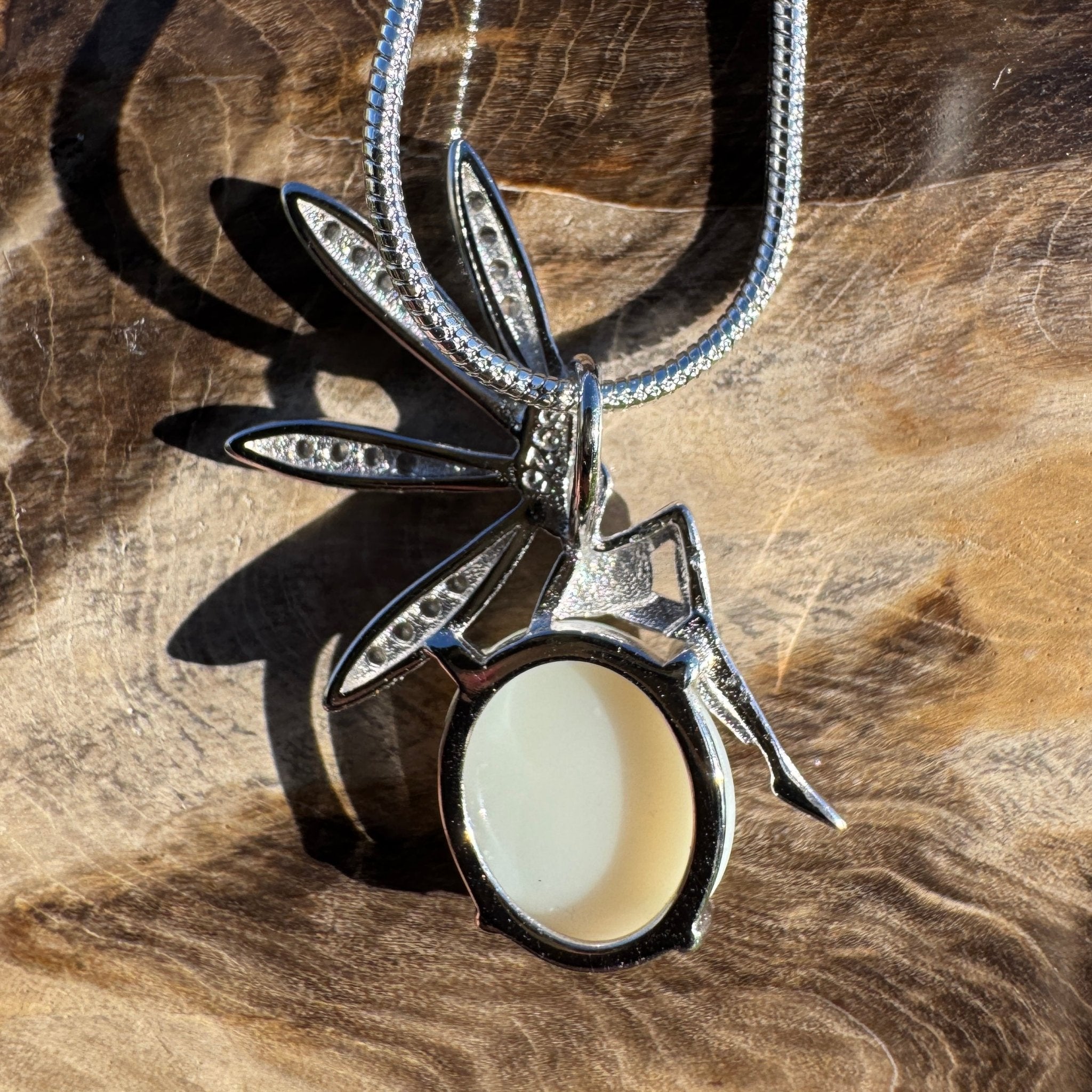 2.2ct Coober Pedy Opal Pendant Necklace ~ 'Wineglass Bay Whisper' | 925 Sterling Silver | Solid Australian Opal