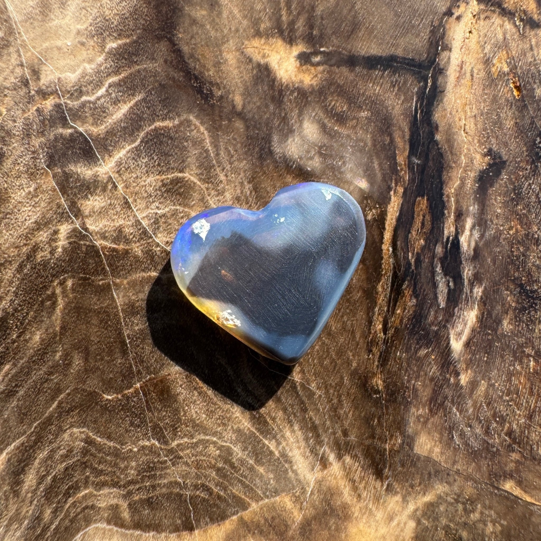 2.2ct Hand - cut Solid Lightning Ridge Semi Black Opal