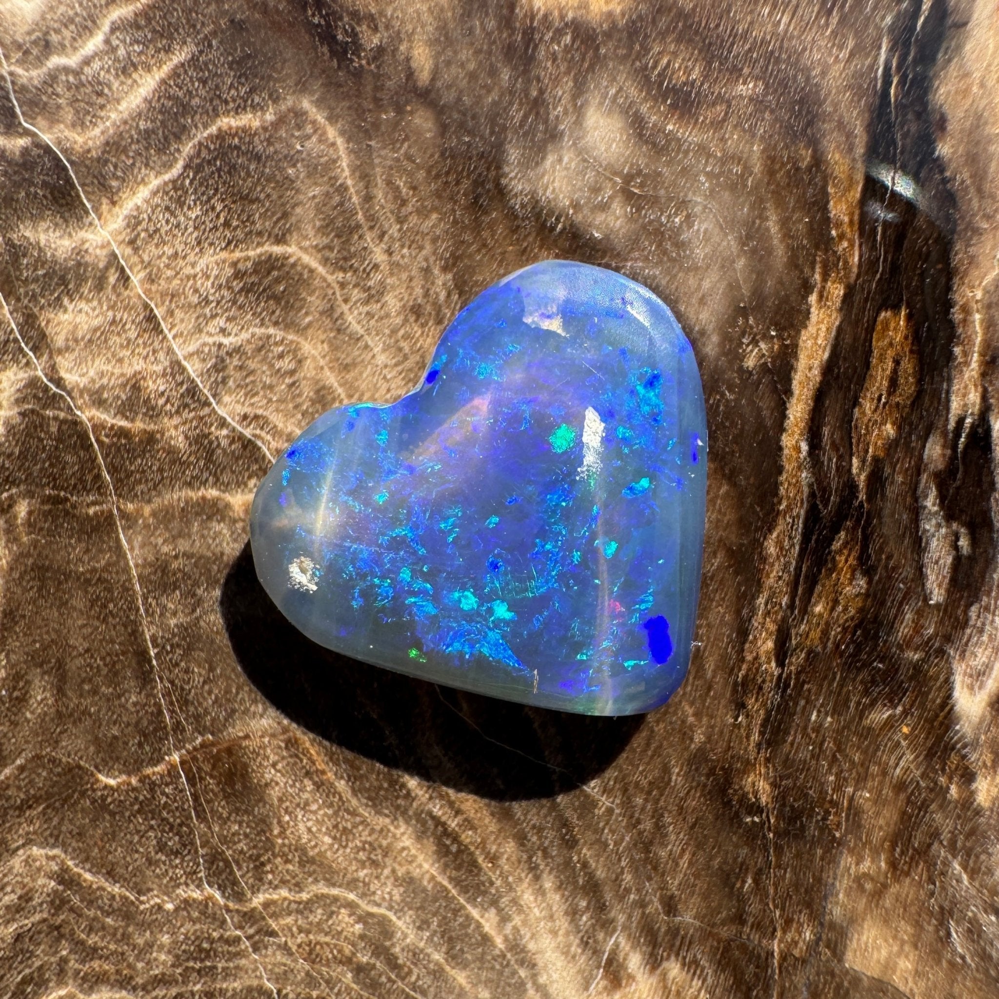 2.2ct Hand - cut Solid Lightning Ridge Semi Black Opal