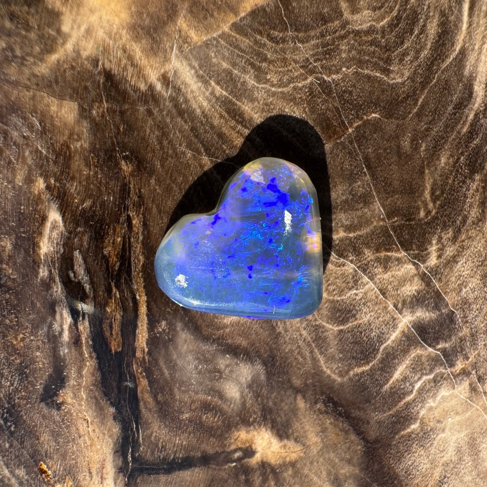 2.2ct Hand - cut Solid Lightning Ridge Semi Black Opal
