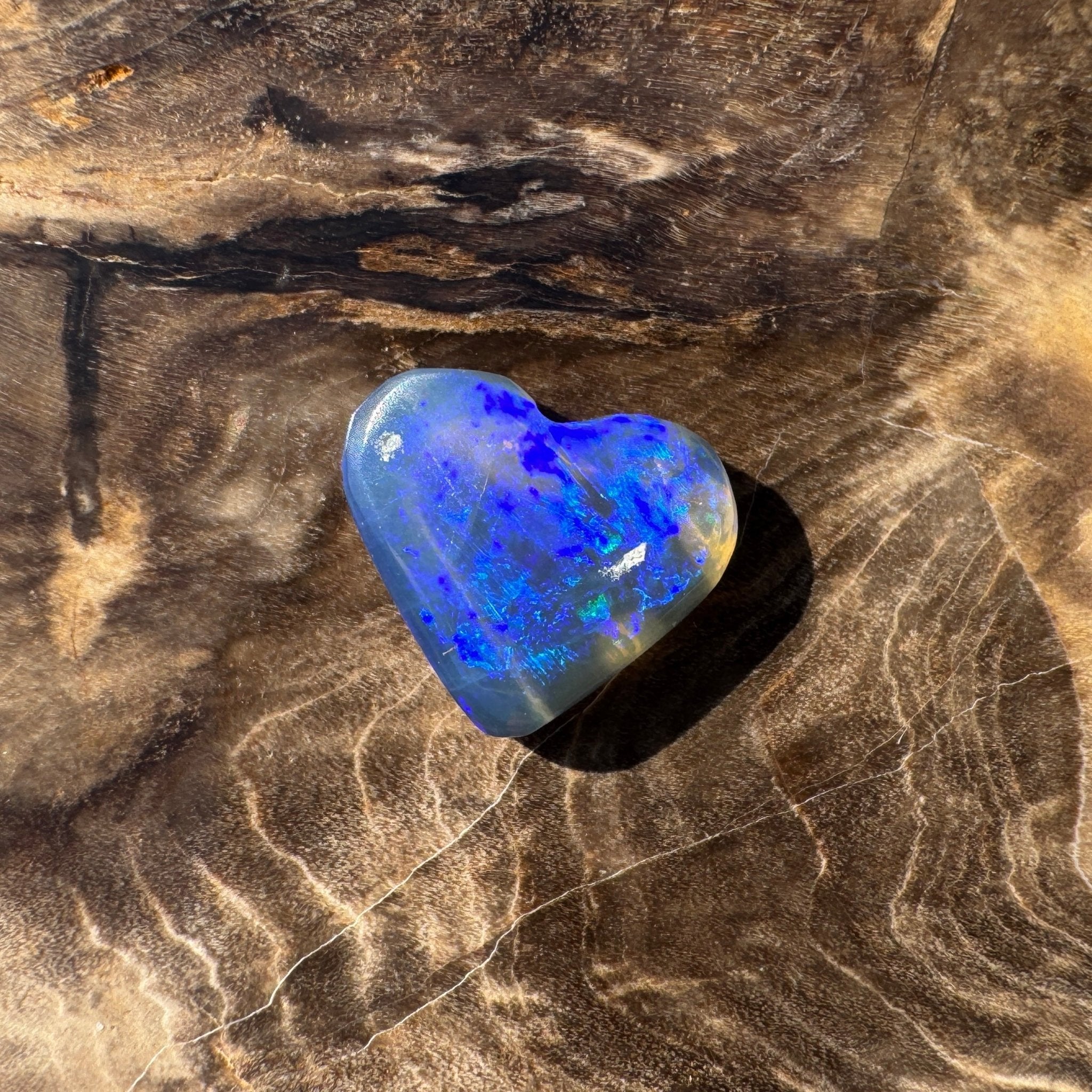 2.2ct Hand - cut Solid Lightning Ridge Semi Black Opal