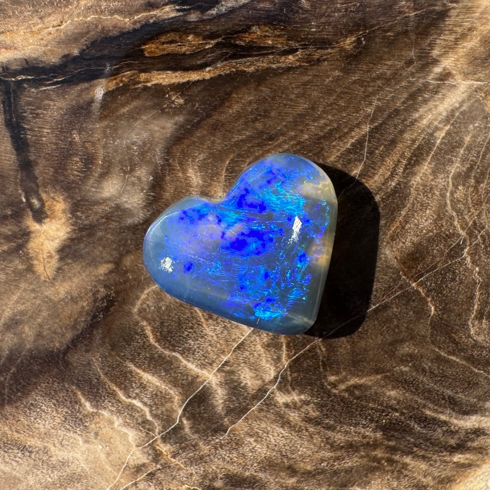 2.2ct Hand - cut Solid Lightning Ridge Semi Black Opal