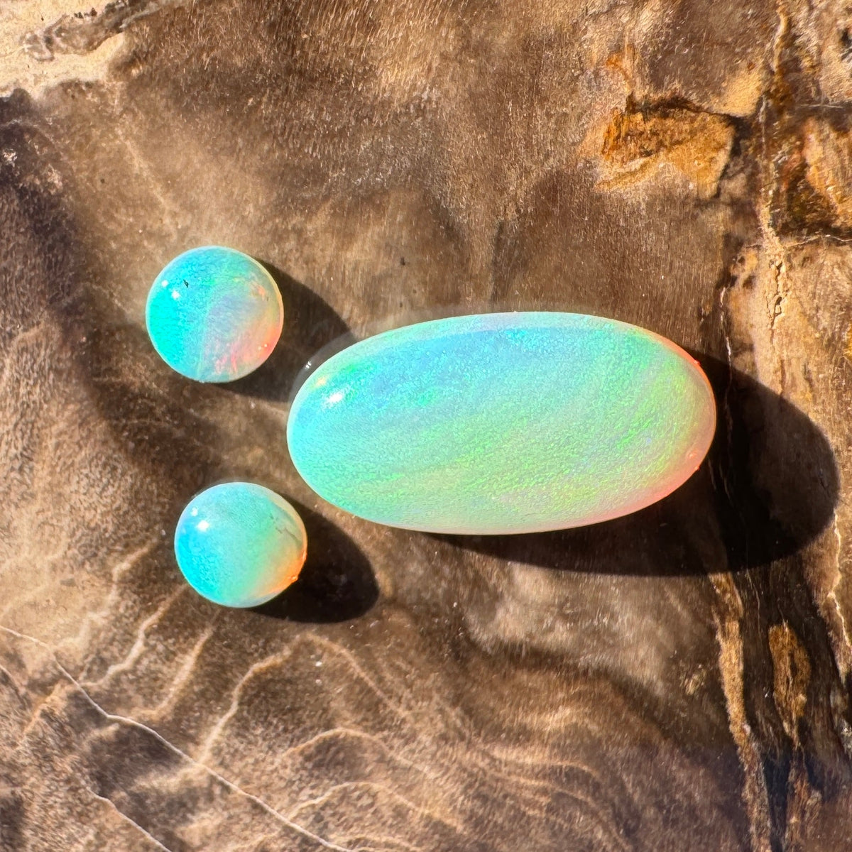 2.2ct Lightning Ridge Opal Set | Solid Australian Opal | Hand-Cut