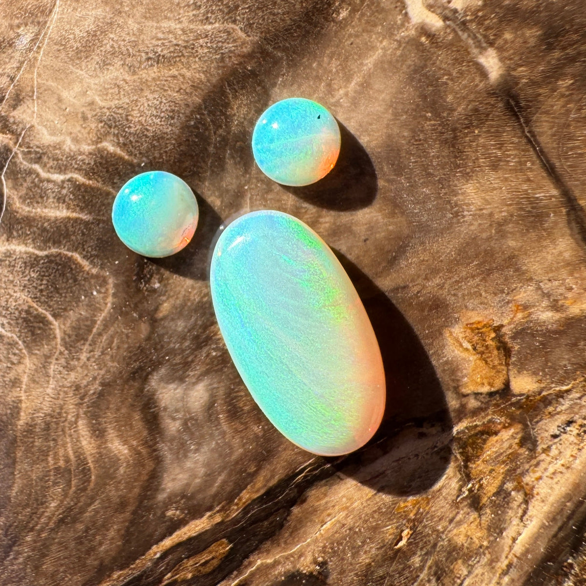2.2ct Lightning Ridge Opal Set | Solid Australian Opal | Hand-Cut