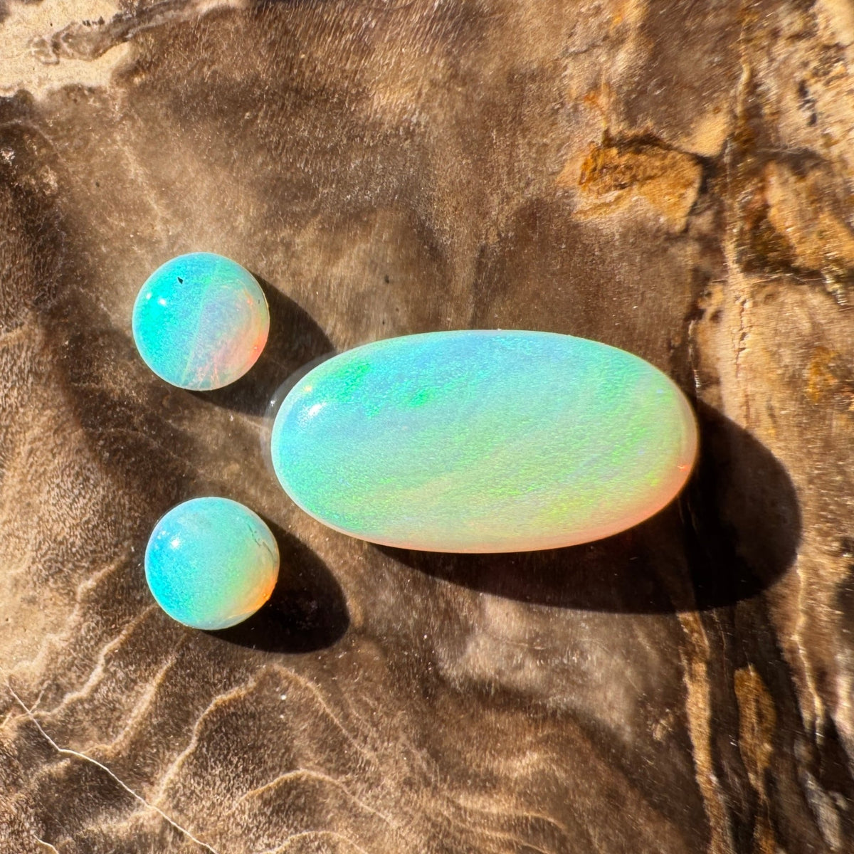 2.2ct Lightning Ridge Opal Set | Solid Australian Opal | Hand-Cut