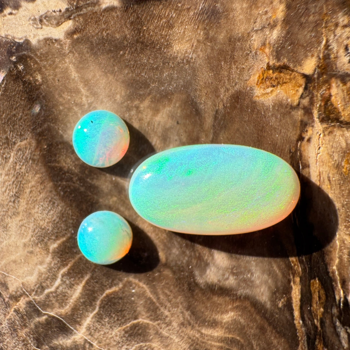 2.2ct Lightning Ridge Opal Set | Solid Australian Opal | Hand-Cut
