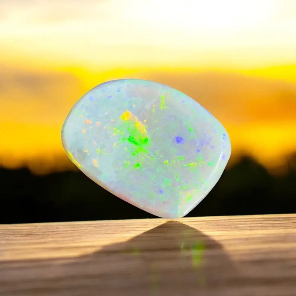 2.3carat Hand - Cut Solid Lightning Ridge Semi Black Opal