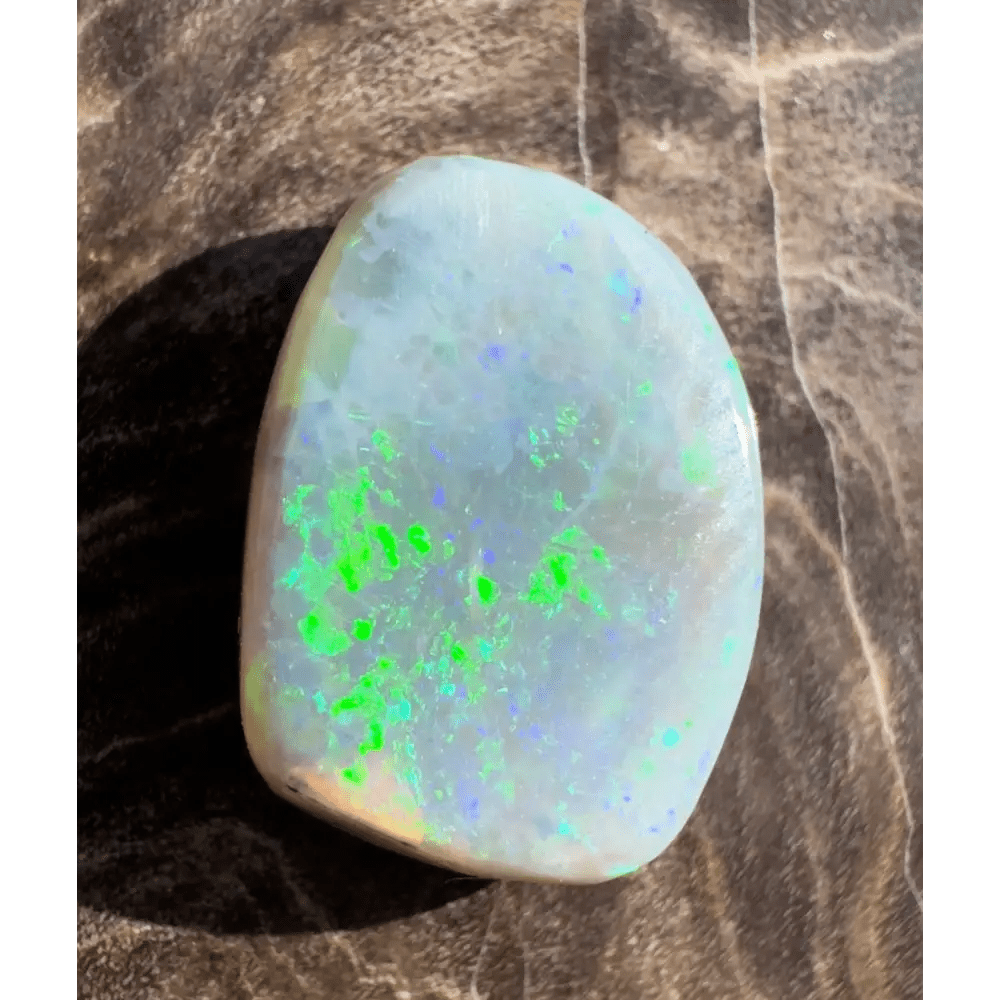 2.3carat Hand - Cut Solid Lightning Ridge Semi Black Opal