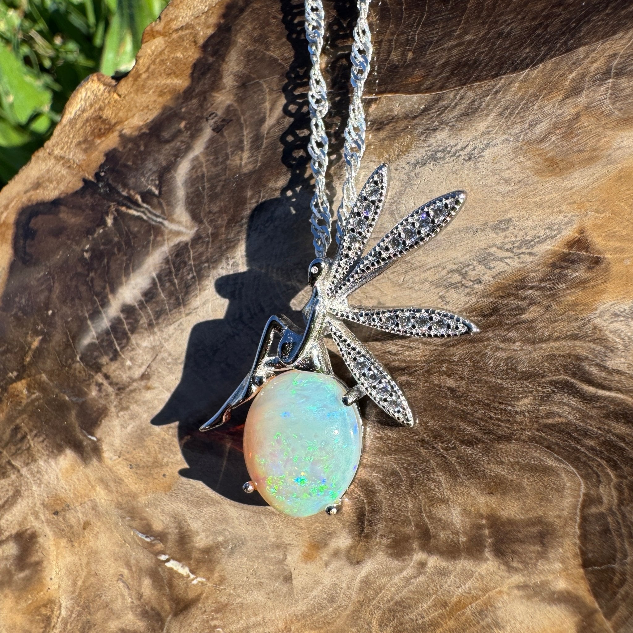 2.3ct Coober Pedy Opal Pendant Necklace ~ 'Cape Le Grand Glow ~' | 925 Sterling Silver | Solid Australian Opal