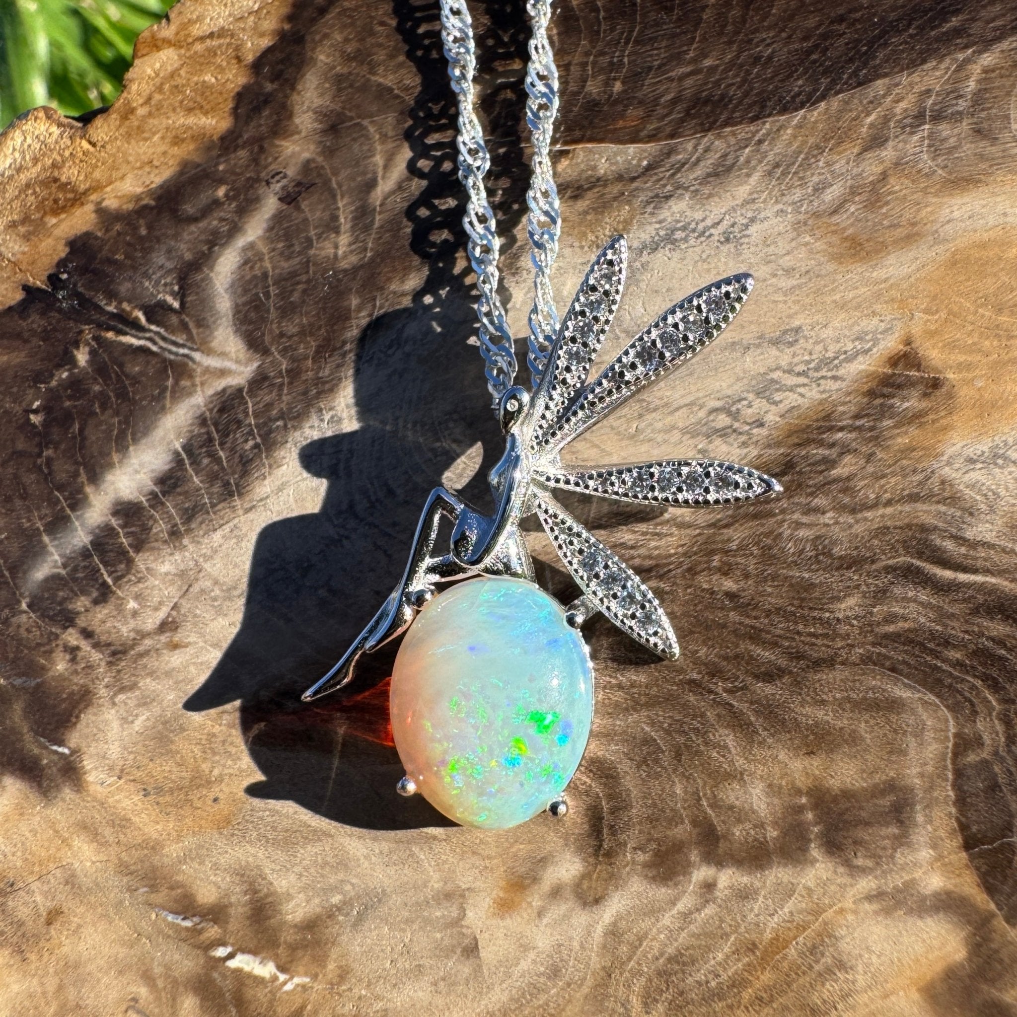 2.3ct Coober Pedy Opal Pendant Necklace ~ 'Cape Le Grand Glow ~' | 925 Sterling Silver | Solid Australian Opal