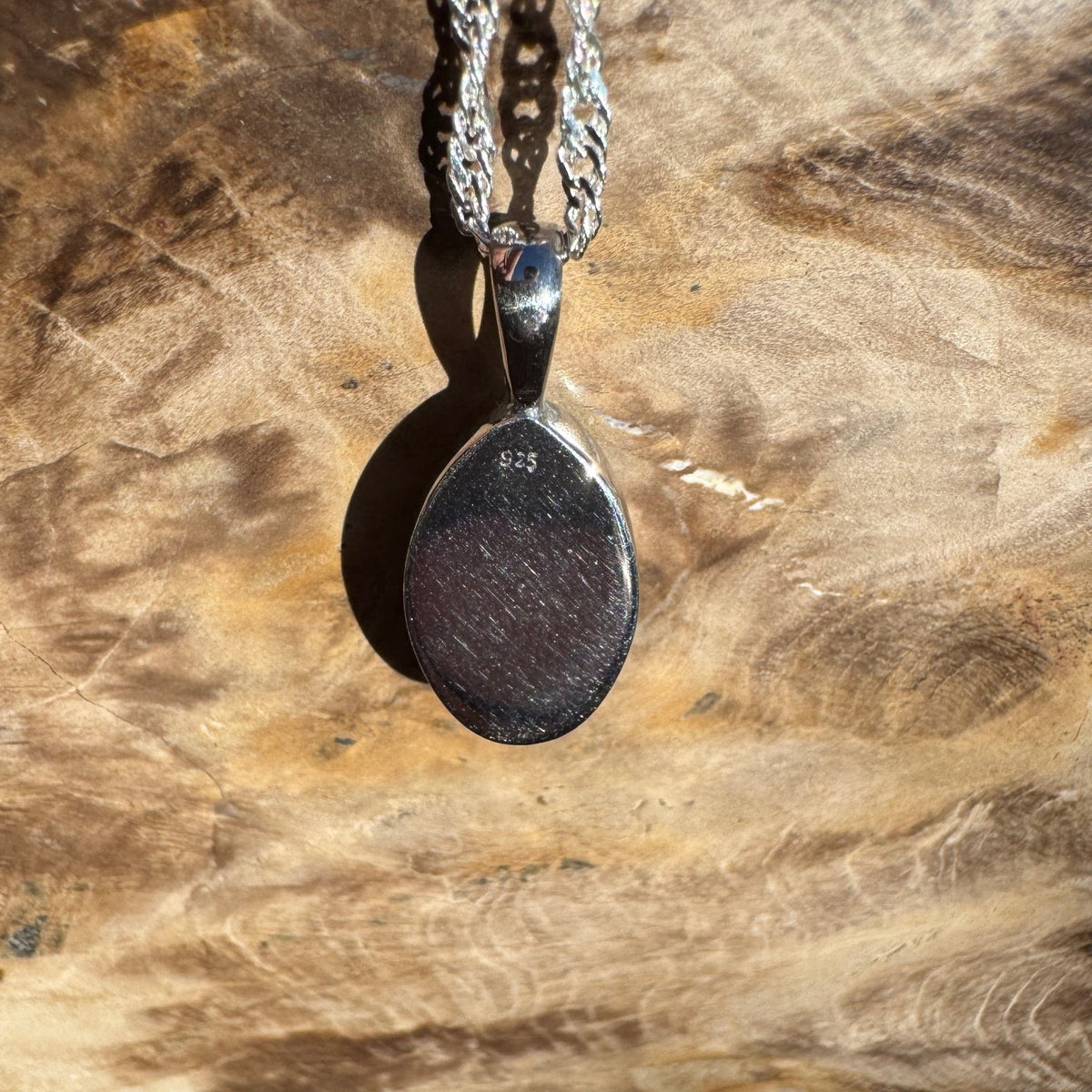 2.3ct Coober Pedy Opal Pendant Necklace ~ 'Hutt Lagoon Sunburst' | 925 Sterling Silver | Solid Australian Opal