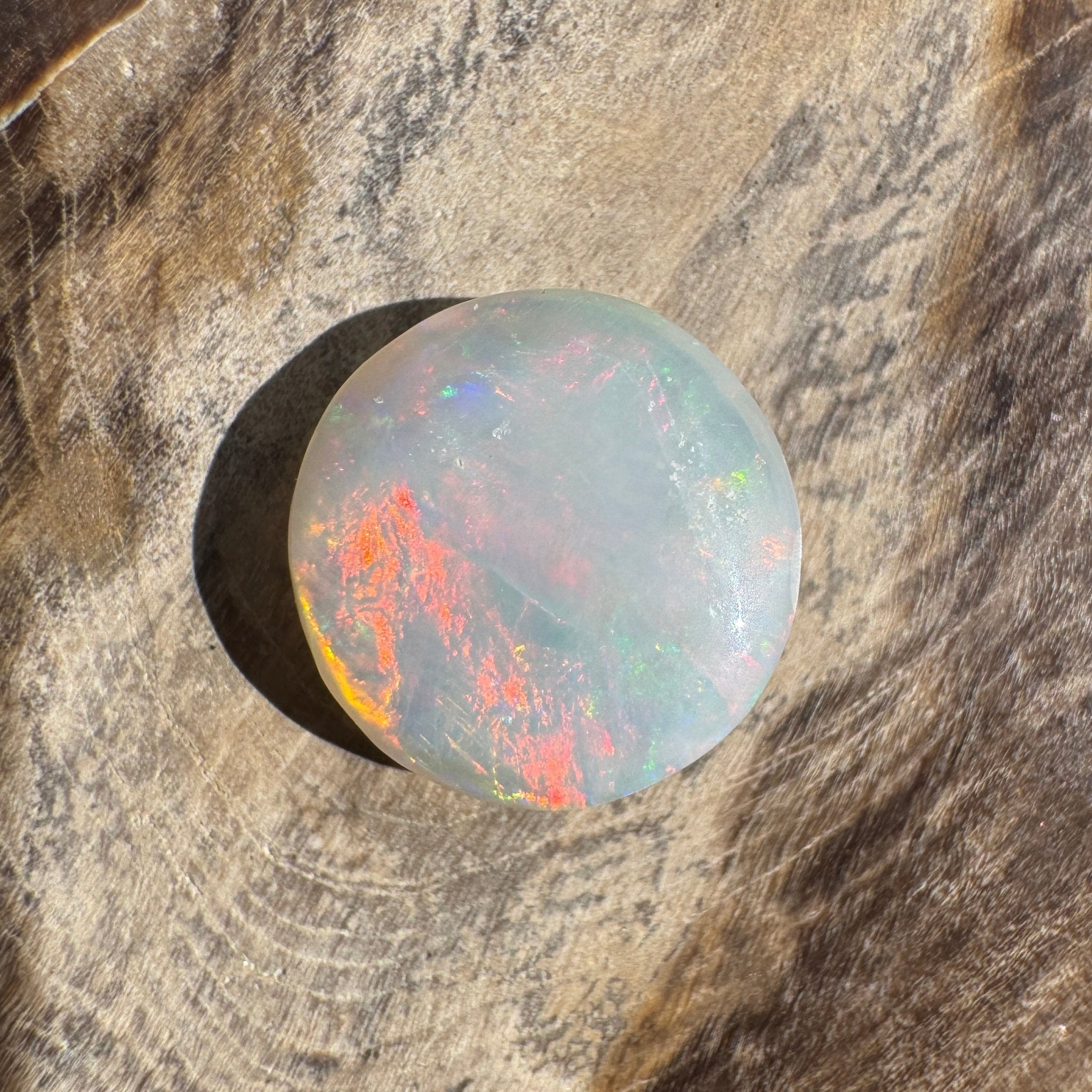 2.3ct Lightning Ridge Round Opal | Solid Australian Opal | Hand-Cut