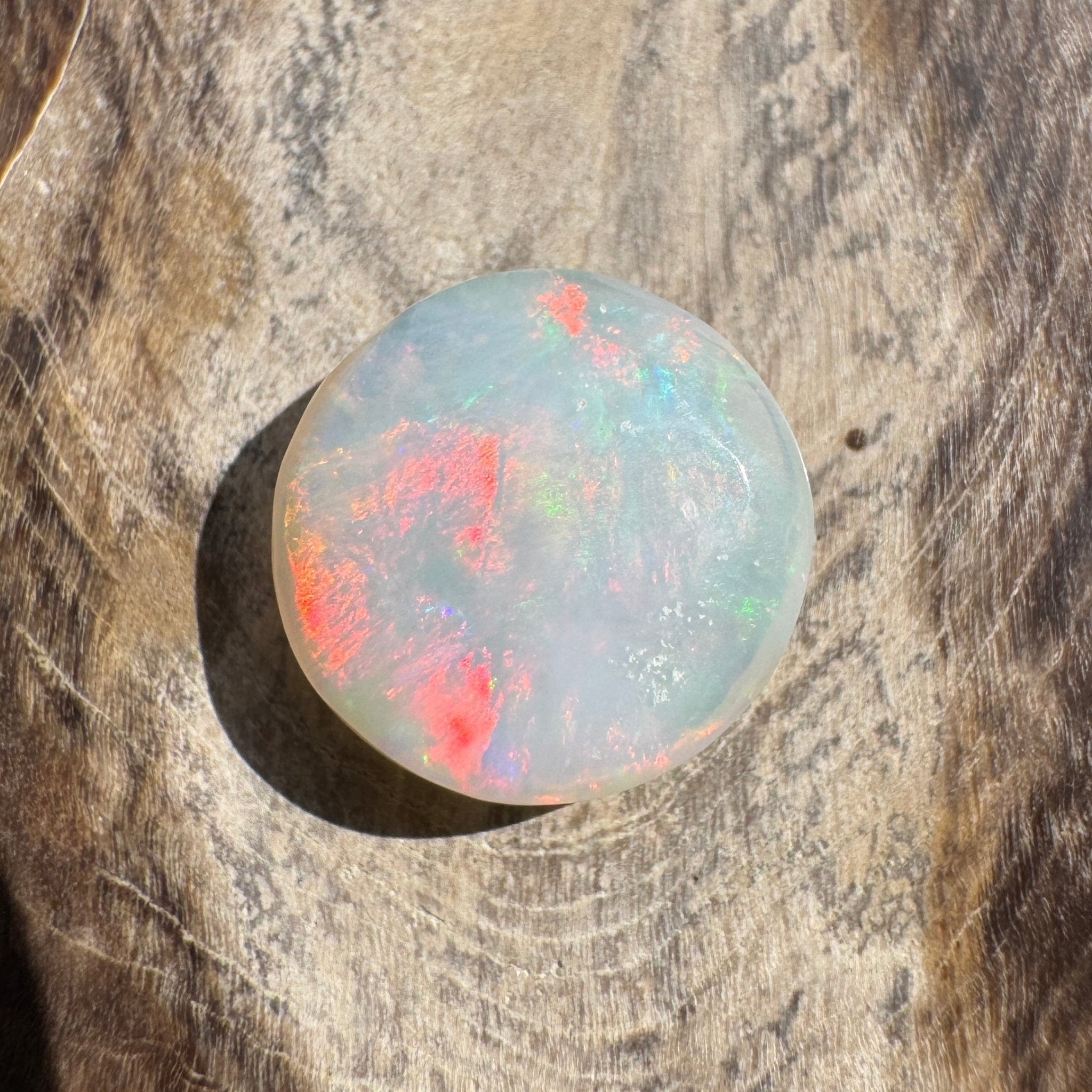 2.3ct Lightning Ridge Round Opal | Solid Australian Opal | Hand-Cut