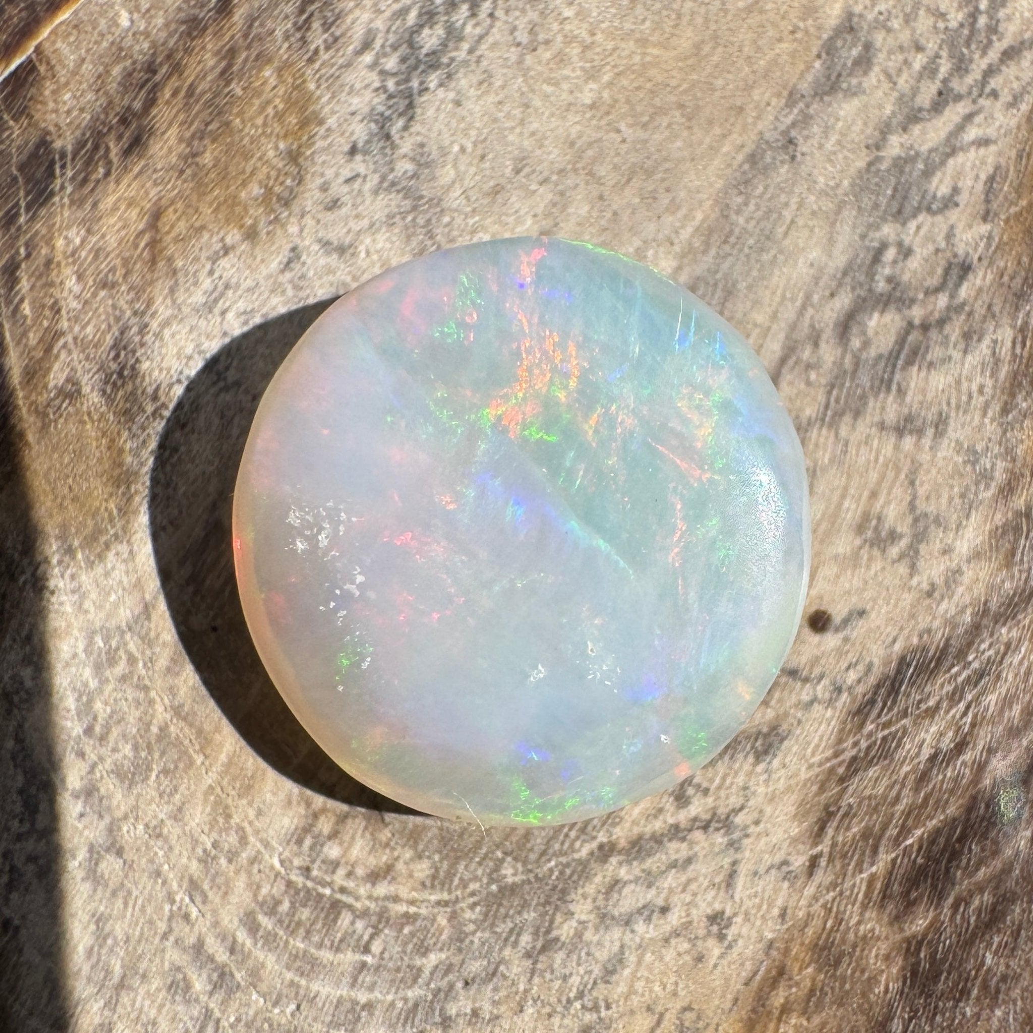 2.3ct Lightning Ridge Round Opal | Solid Australian Opal | Hand-Cut