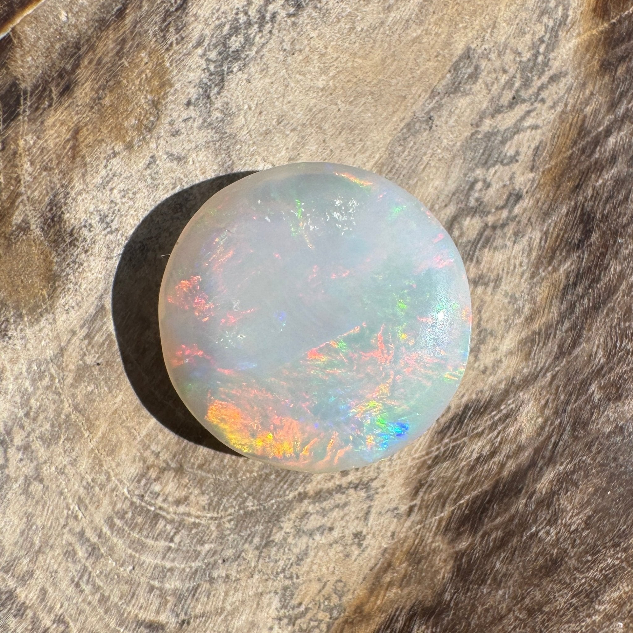 2.3ct Lightning Ridge Round Opal | Solid Australian Opal | Hand-Cut