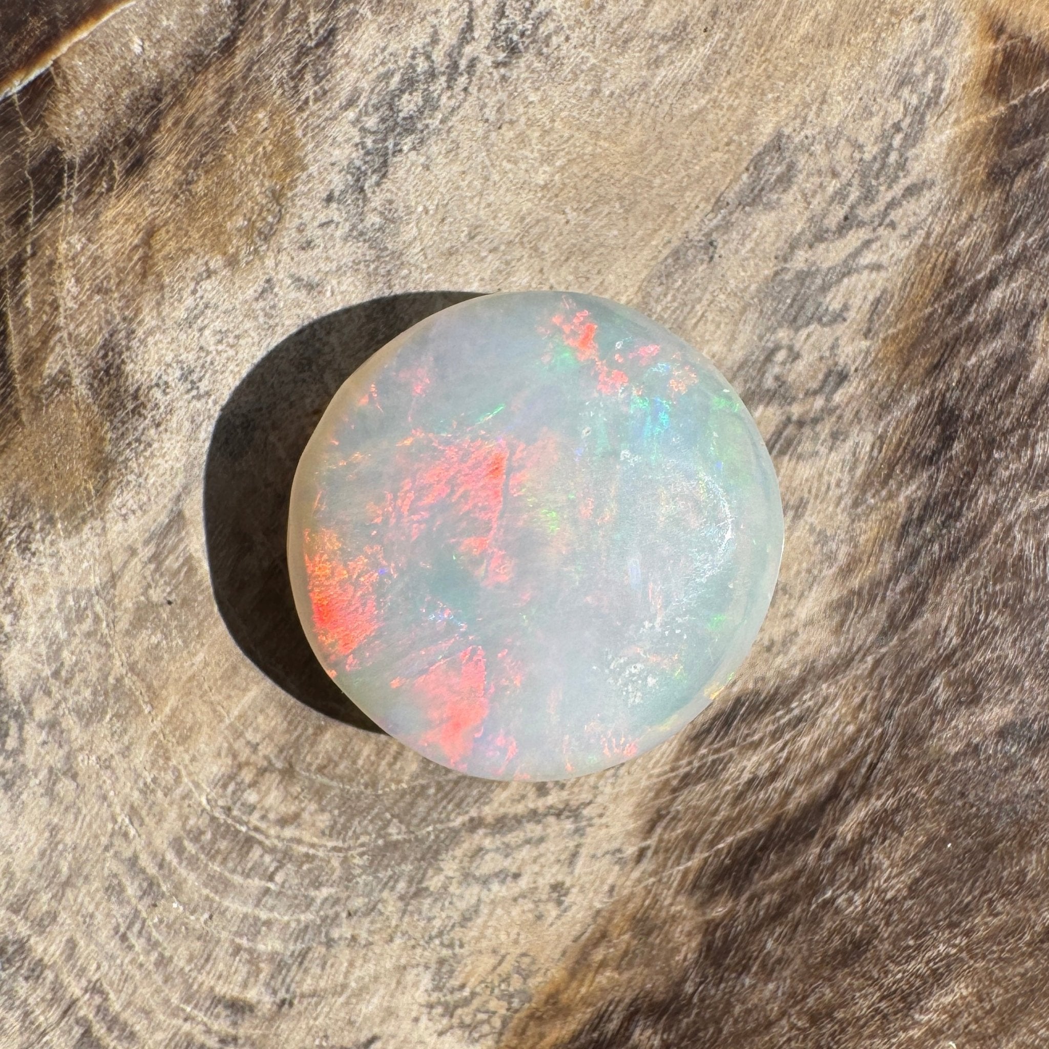 2.3ct Lightning Ridge Round Opal | Solid Australian Opal | Hand-Cut