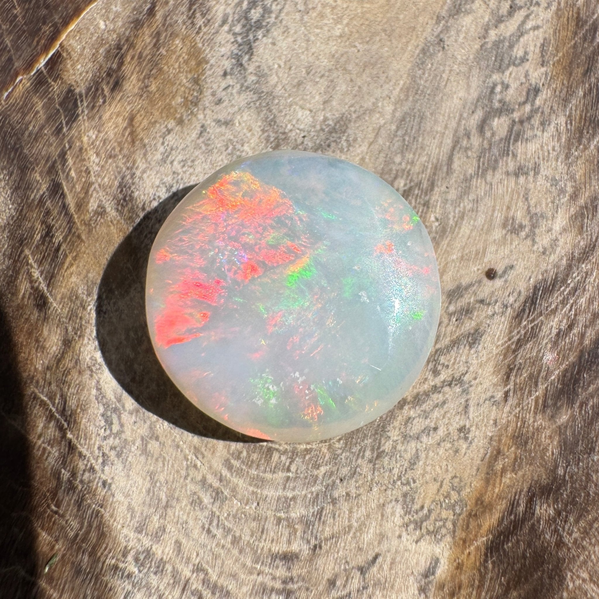 2.3ct Lightning Ridge Round Opal | Solid Australian Opal | Hand-Cut