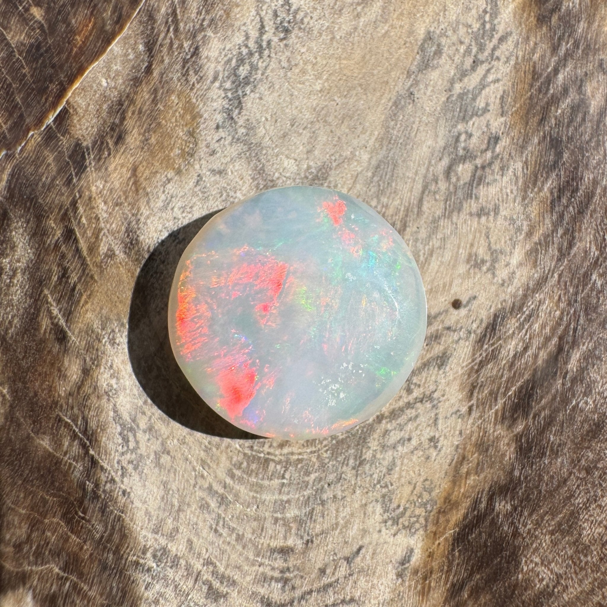 2.3ct Lightning Ridge Round Opal | Solid Australian Opal | Hand-Cut