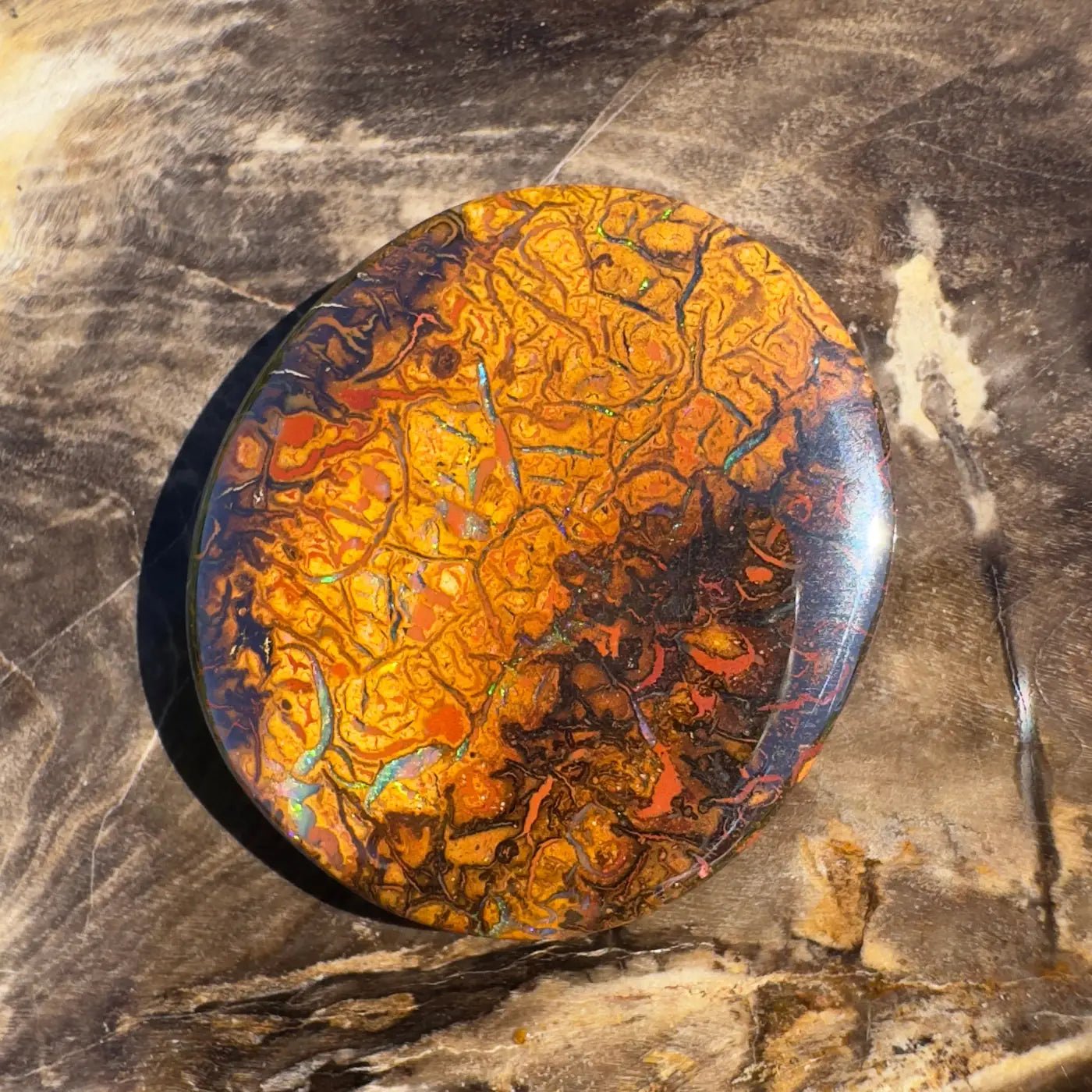 24.9ct Hand - Cut Solid Boulder Opal