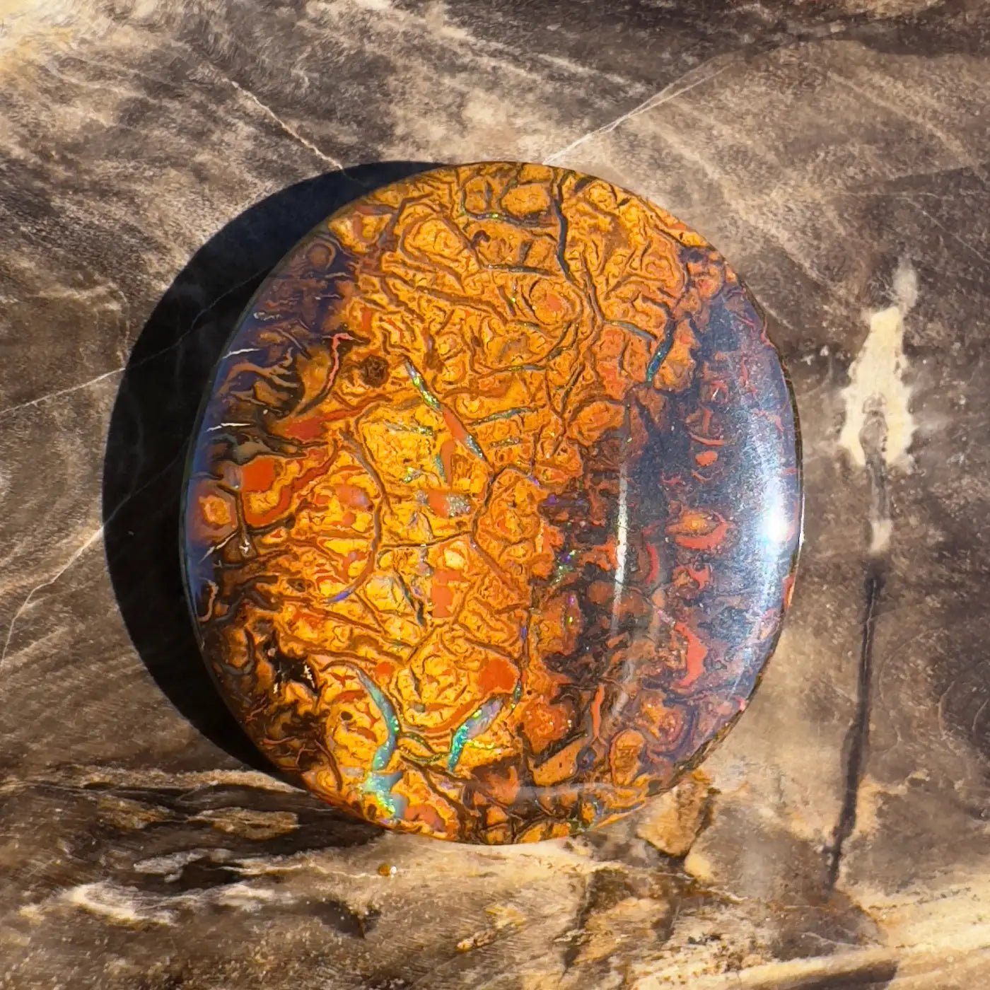 24.9ct Hand - Cut Solid Boulder Opal