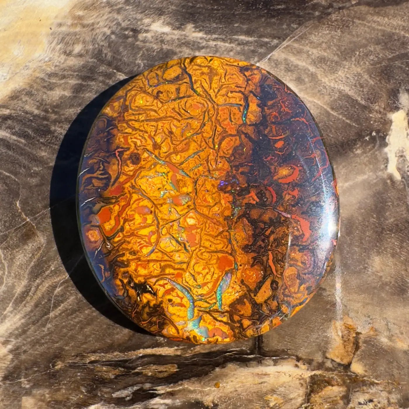 24.9ct Hand - Cut Solid Boulder Opal
