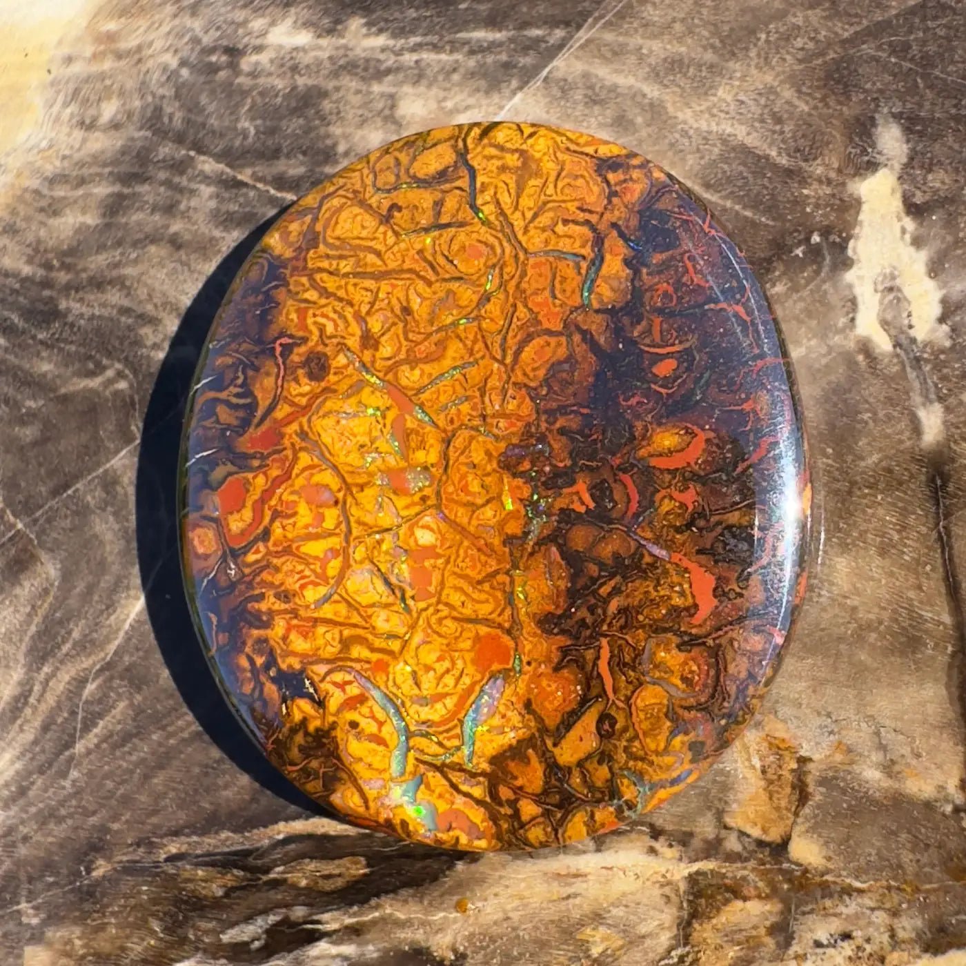 24.9ct Hand - Cut Solid Boulder Opal