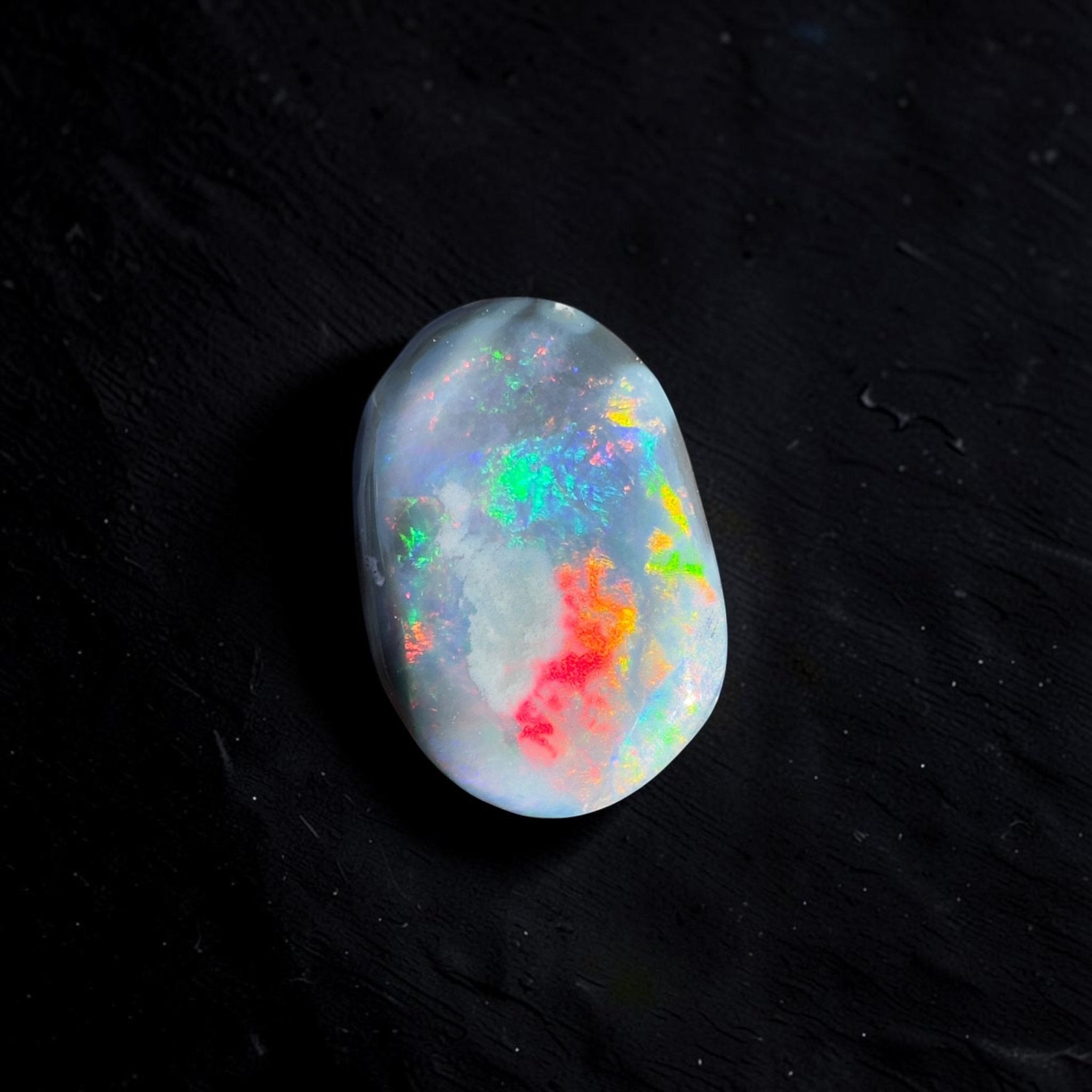2.4ct Lightning Ridge Semi Black | Solid Australian Opal | Hand-Cut