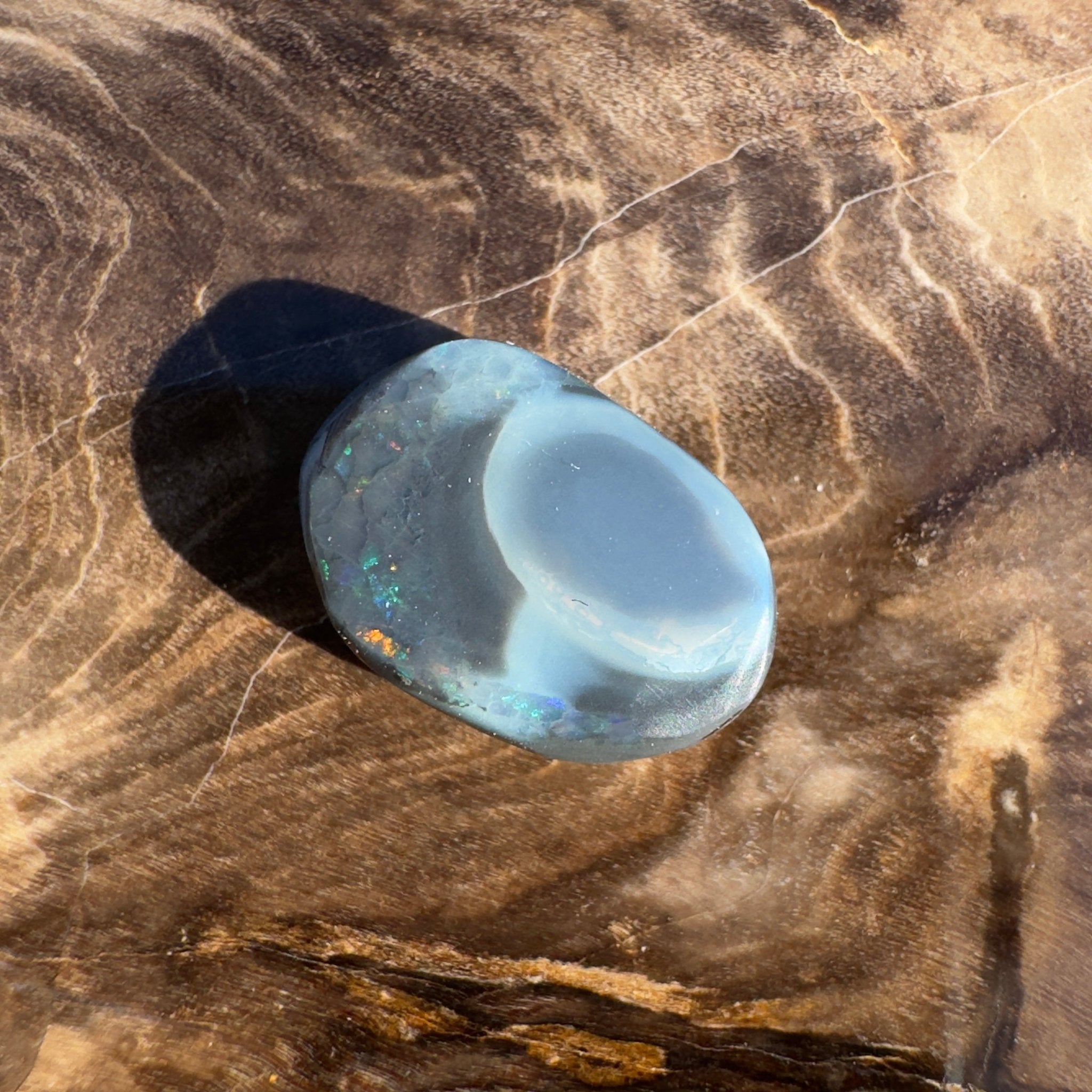 2.4ct Lightning Ridge Semi Black | Solid Australian Opal | Hand-Cut