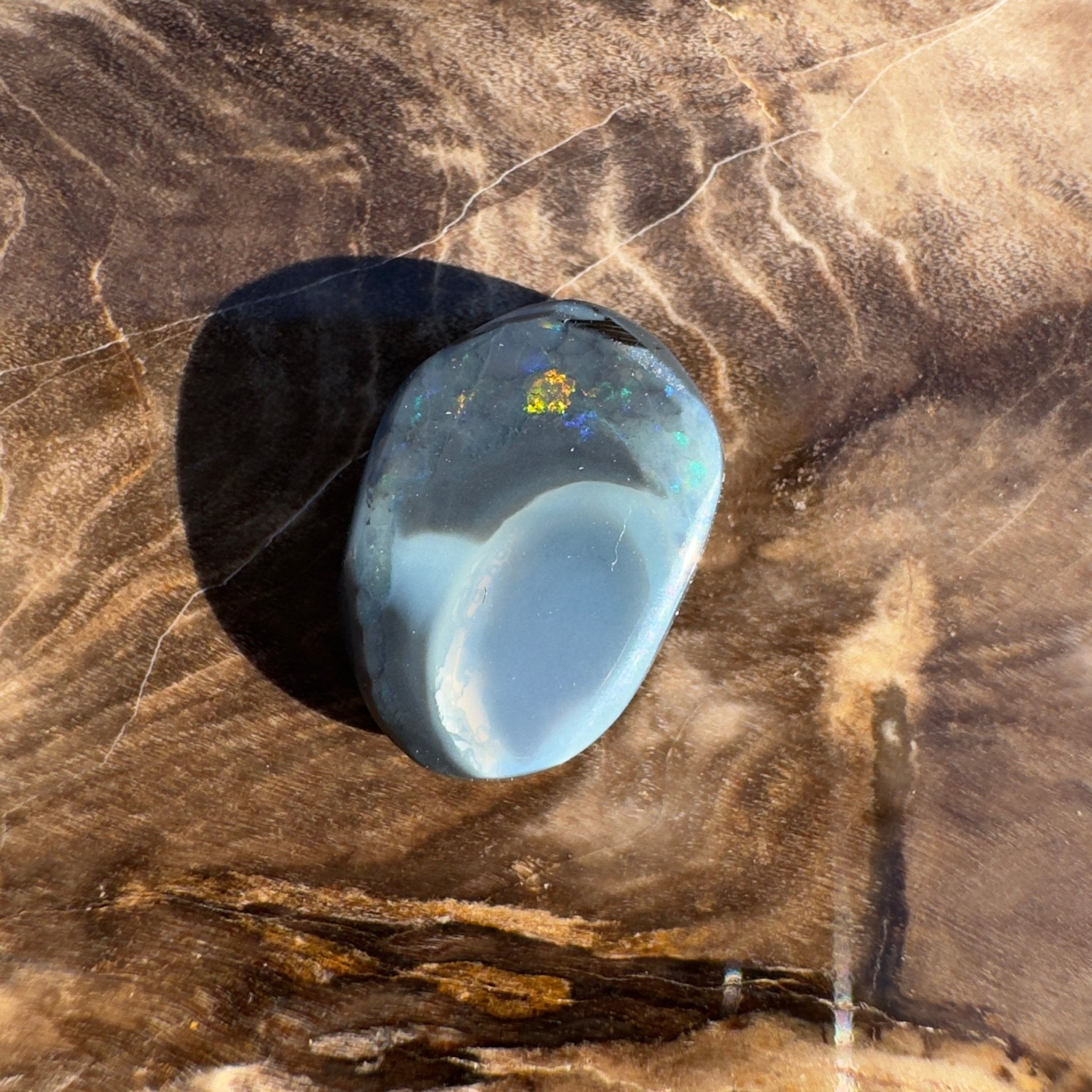 2.4ct Lightning Ridge Semi Black | Solid Australian Opal | Hand-Cut