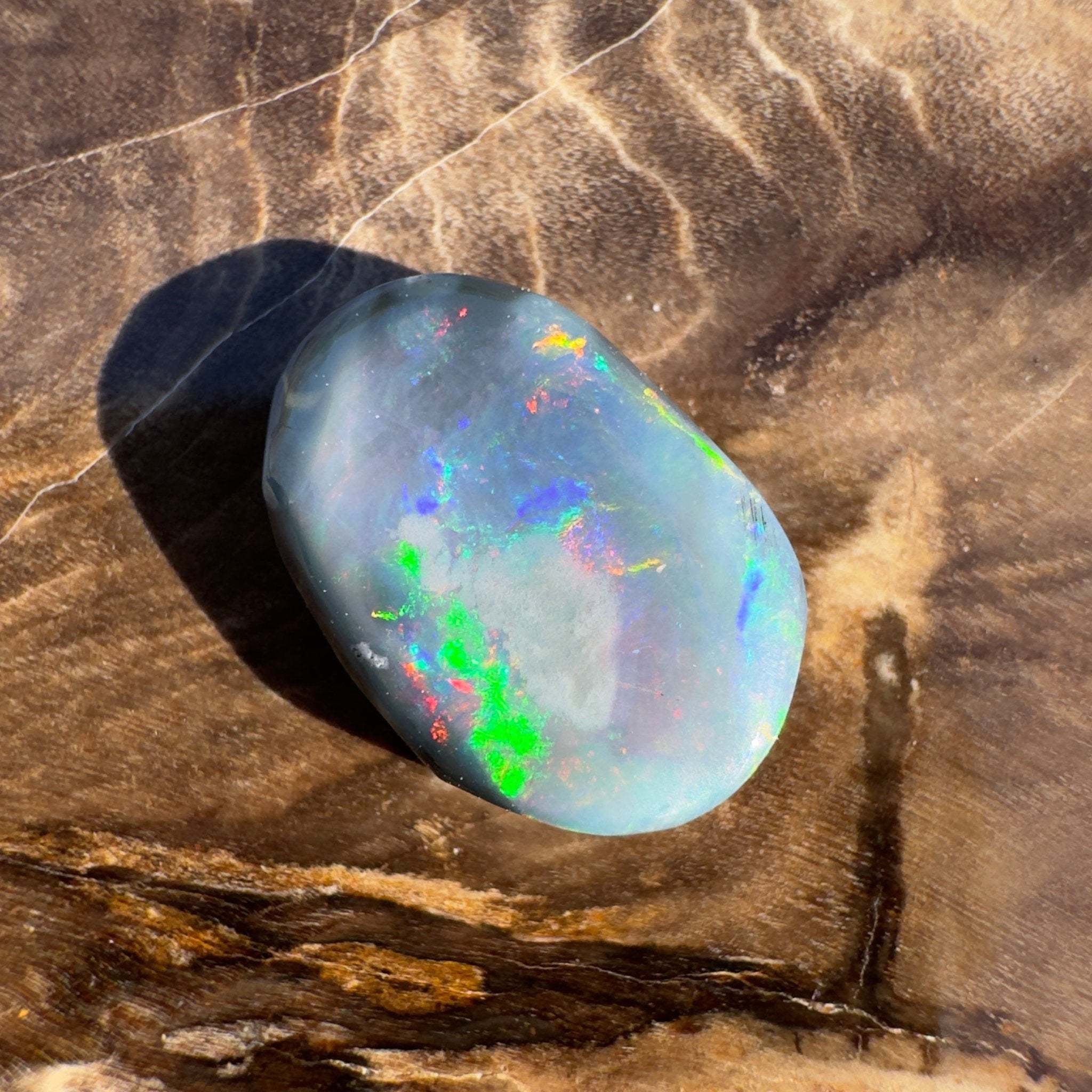 2.4ct Lightning Ridge Semi Black | Solid Australian Opal | Hand-Cut