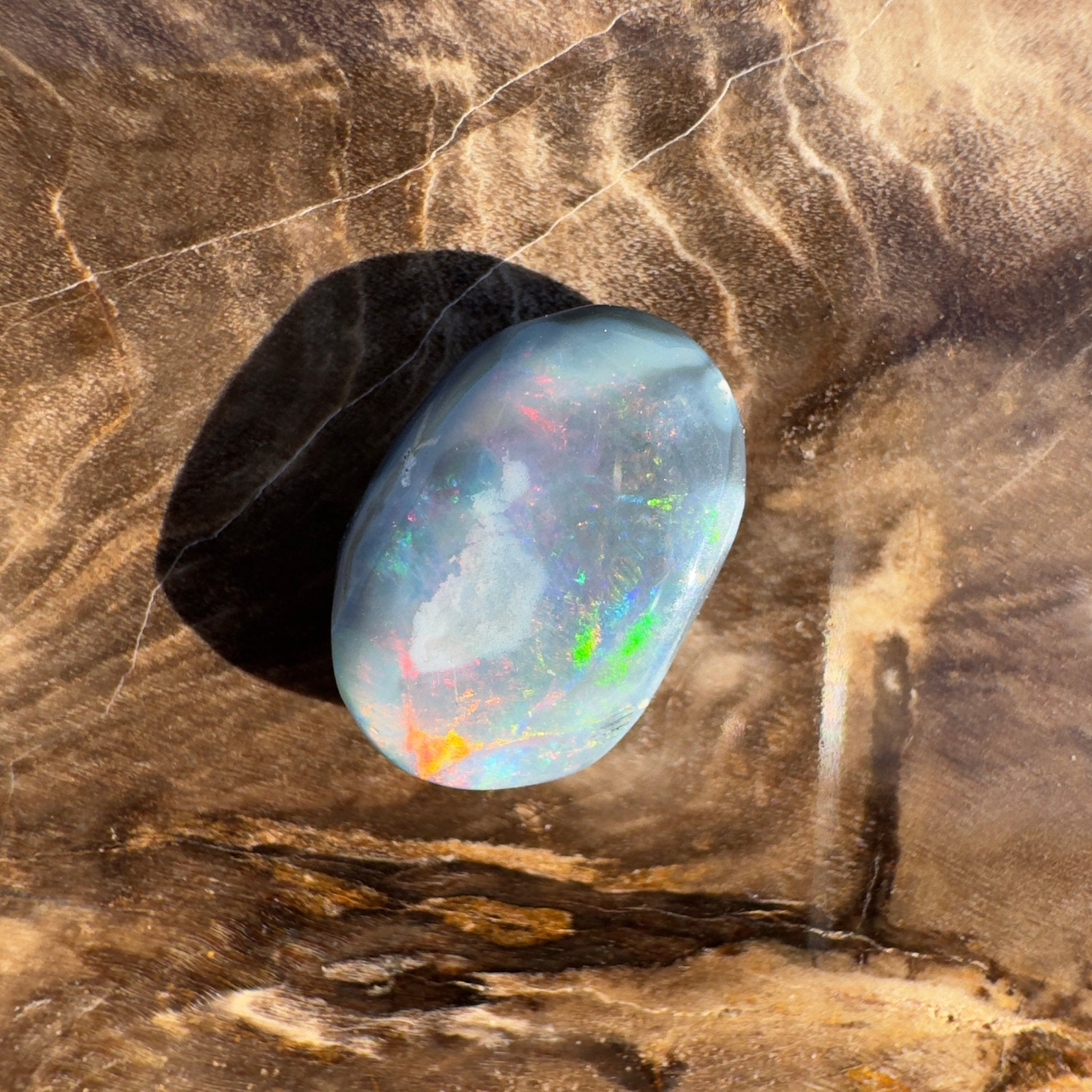 2.4ct Lightning Ridge Semi Black | Solid Australian Opal | Hand-Cut