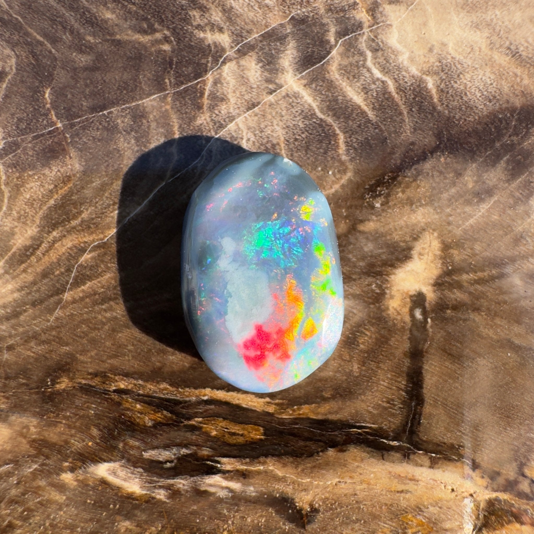 2.4ct Lightning Ridge Semi Black | Solid Australian Opal | Hand-Cut