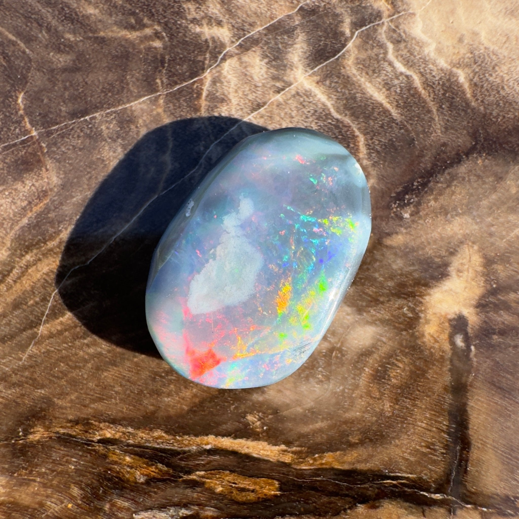 2.4ct Lightning Ridge Semi Black | Solid Australian Opal | Hand-Cut