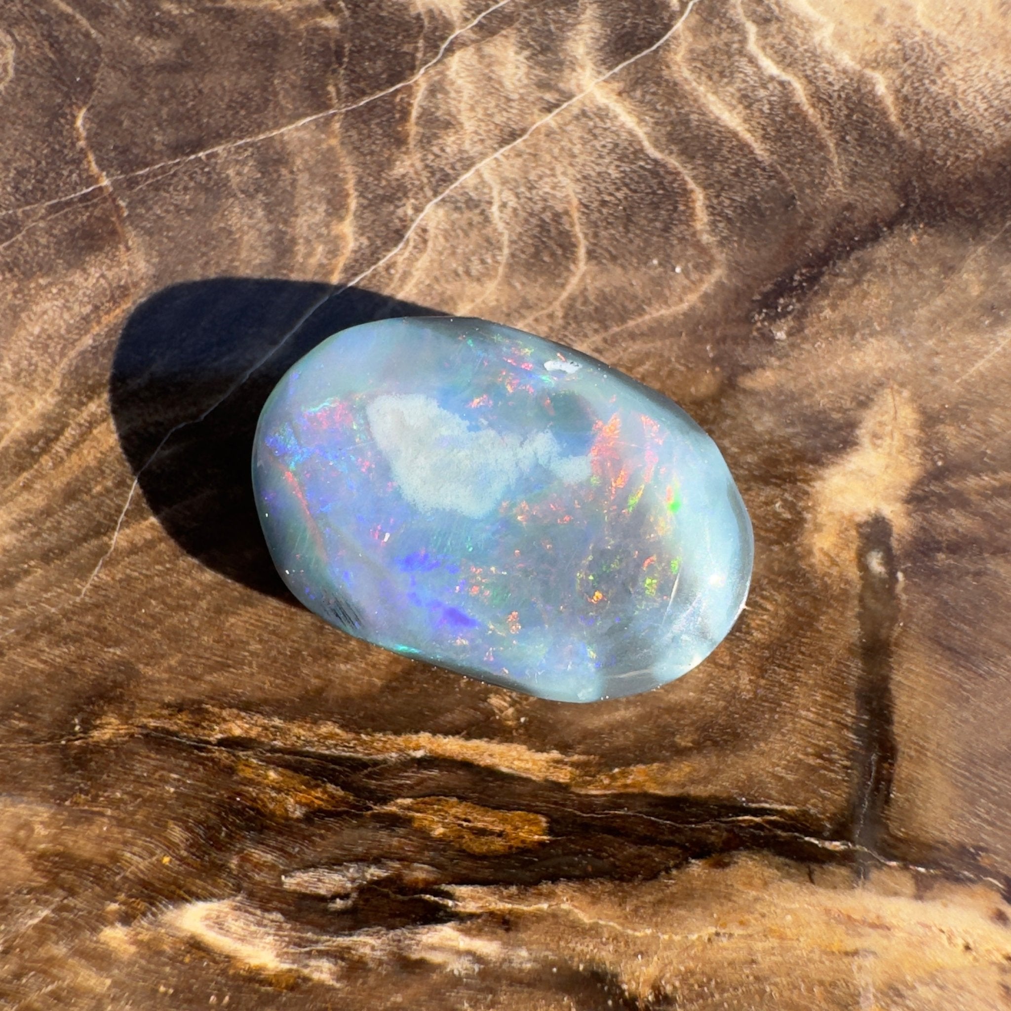 2.4ct Lightning Ridge Semi Black | Solid Australian Opal | Hand-Cut