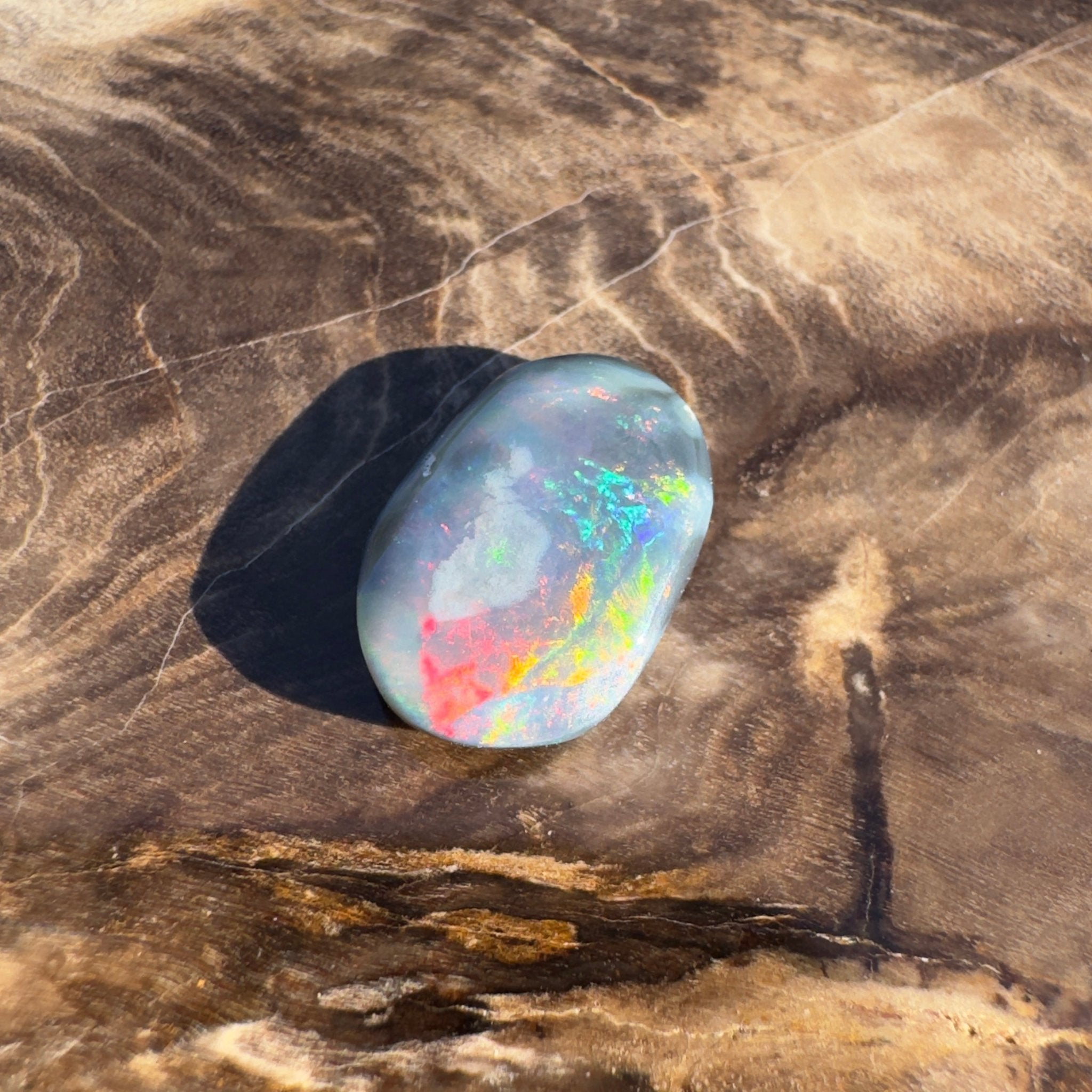 2.4ct Lightning Ridge Semi Black | Solid Australian Opal | Hand-Cut