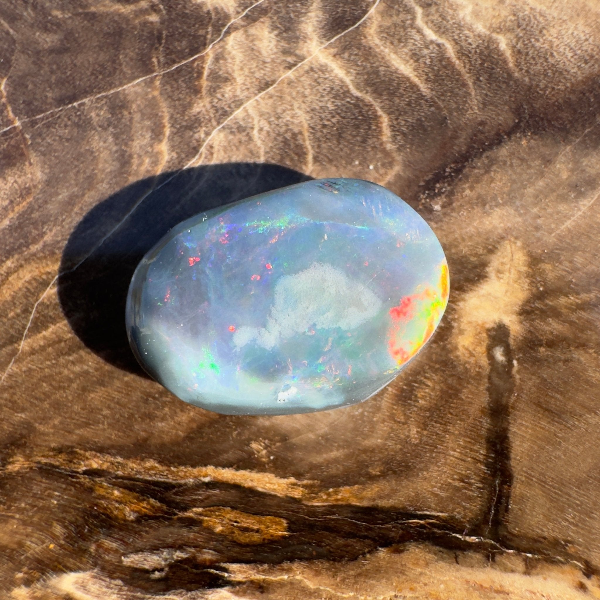 2.4ct Lightning Ridge Semi Black | Solid Australian Opal | Hand-Cut