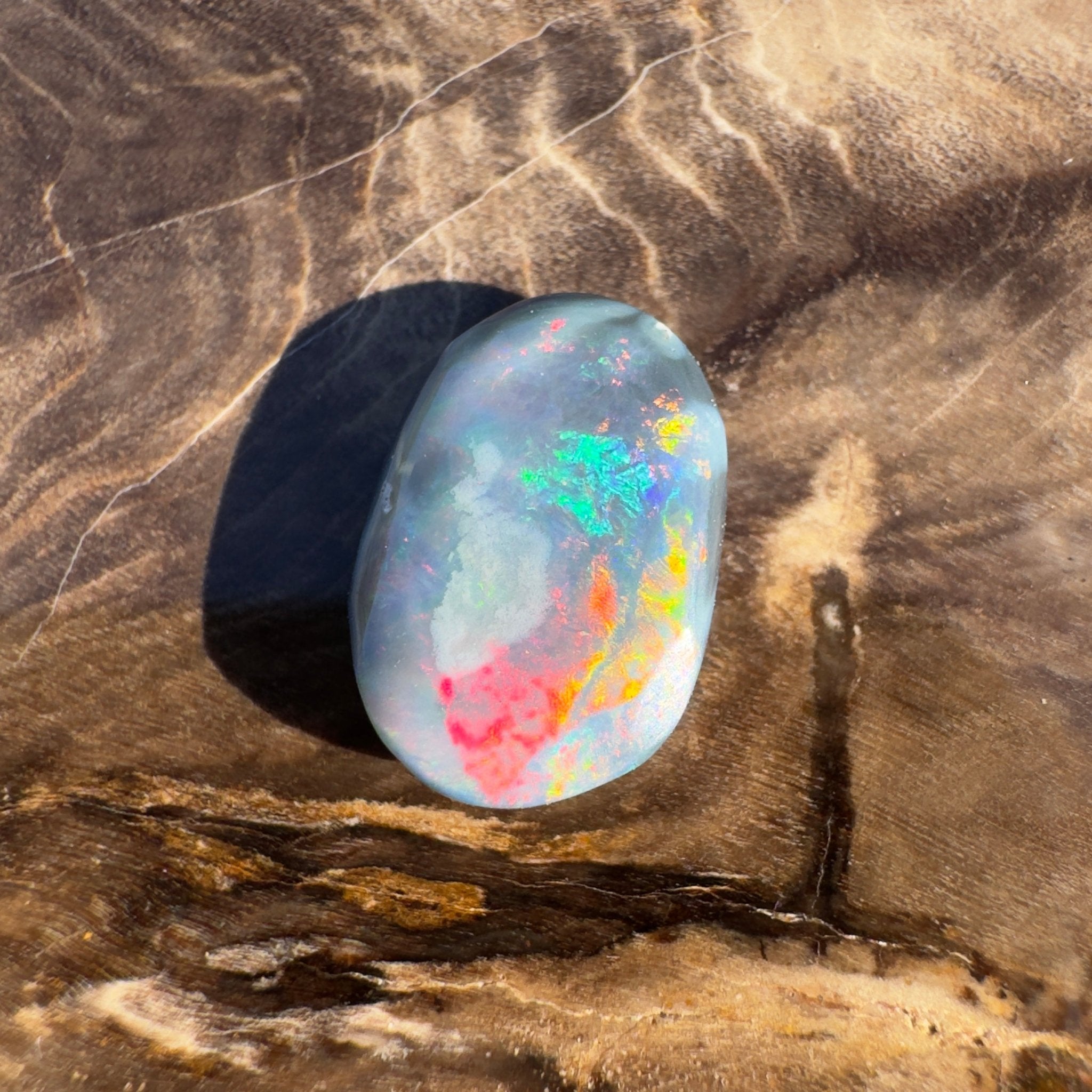 2.4ct Lightning Ridge Semi Black | Solid Australian Opal | Hand-Cut