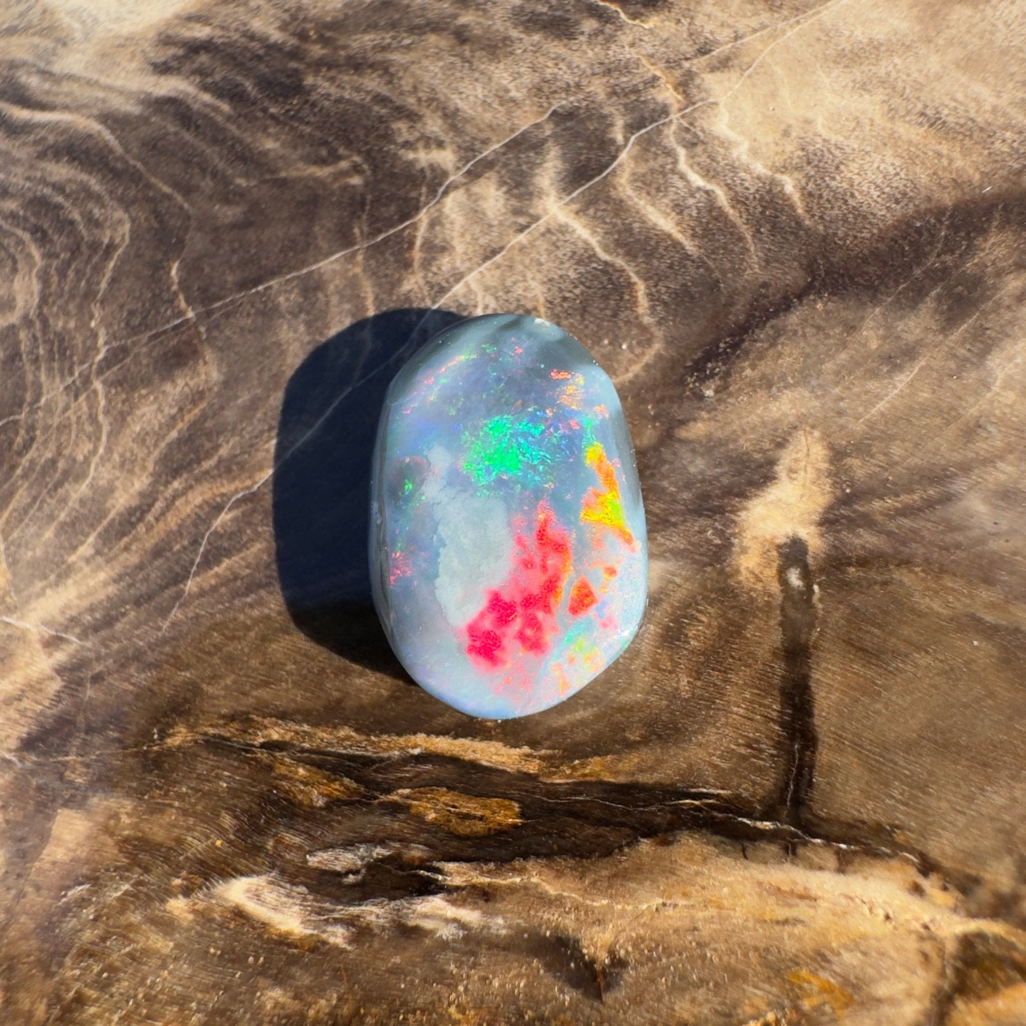 2.4ct Lightning Ridge Semi Black | Solid Australian Opal | Hand-Cut