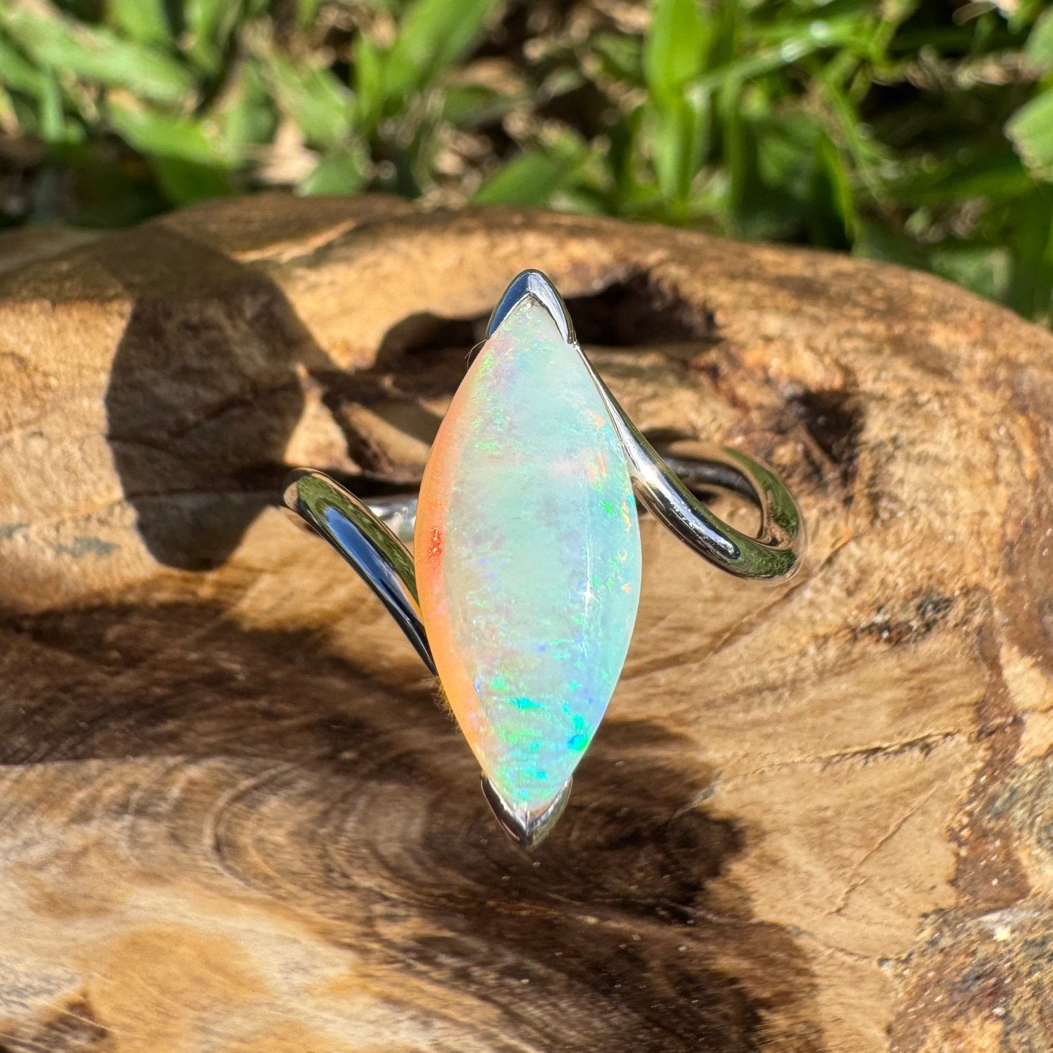 2.5ct Coober Pedy Opal Ring ~ 'Batemans Bay Beauty' | 925 Sterling Silver | Solid Australian Opal