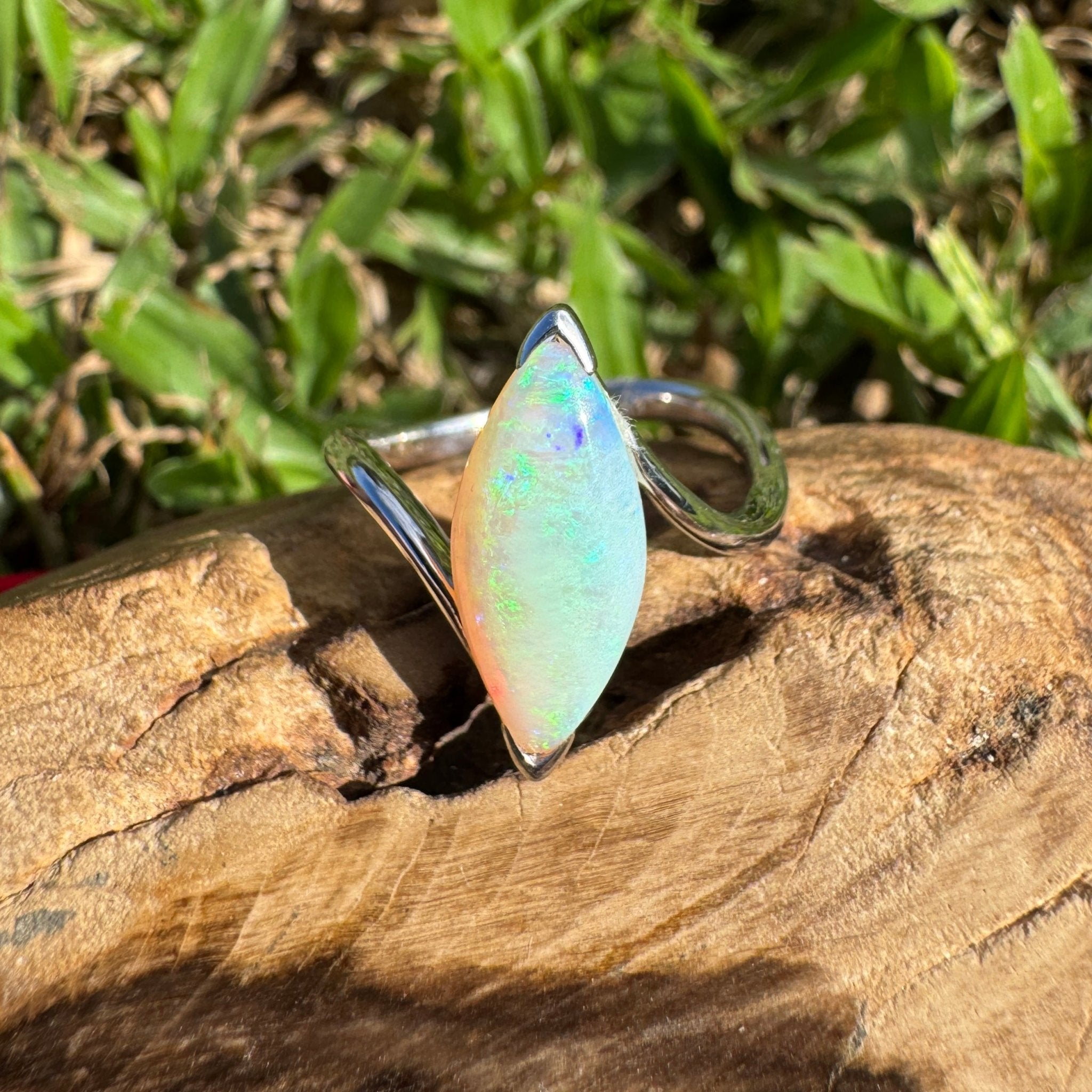 2.5ct Coober Pedy Opal Ring ~ 'Batemans Bay Beauty' | 925 Sterling Silver | Solid Australian Opal