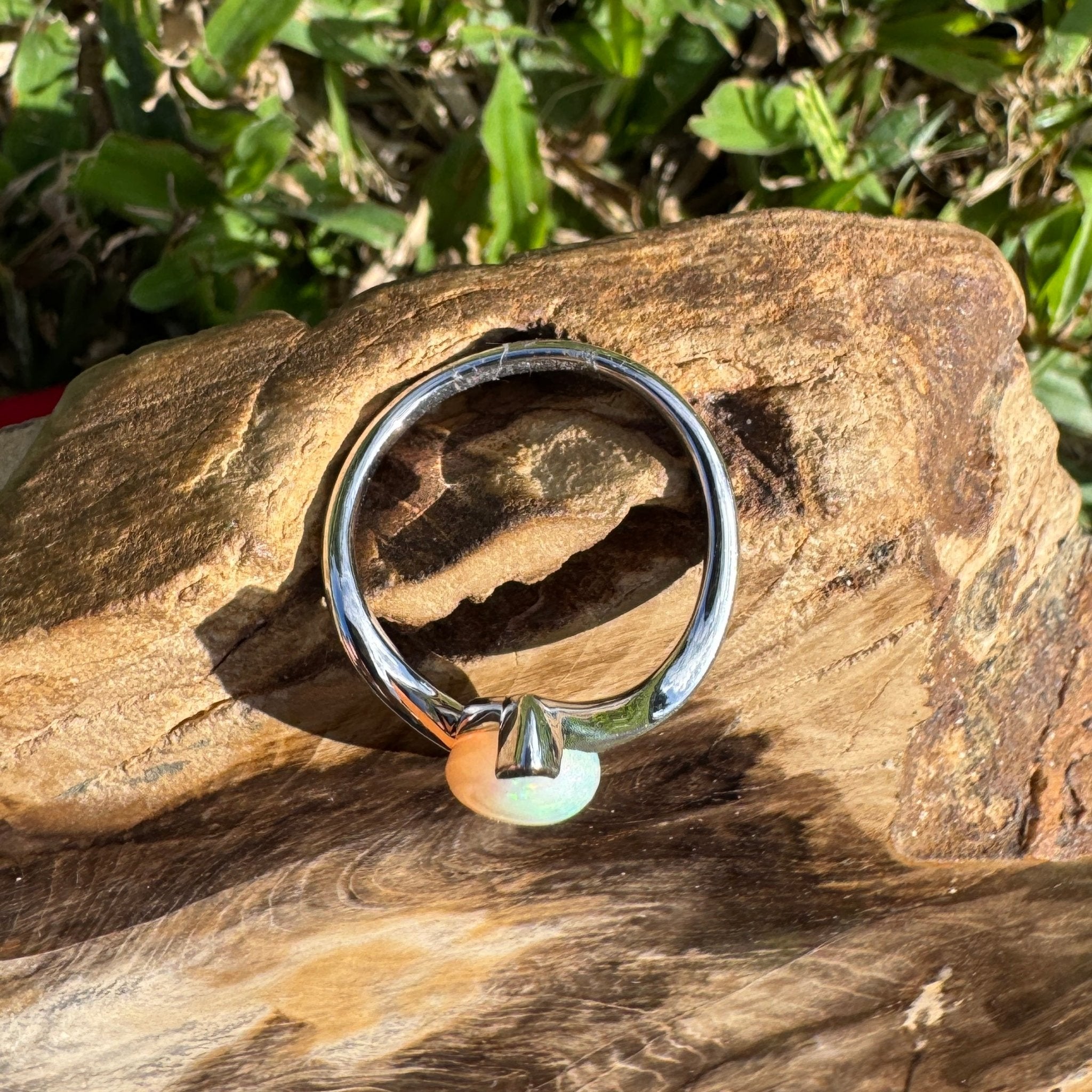 2.5ct Coober Pedy Opal Ring ~ 'Batemans Bay Beauty' | 925 Sterling Silver | Solid Australian Opal