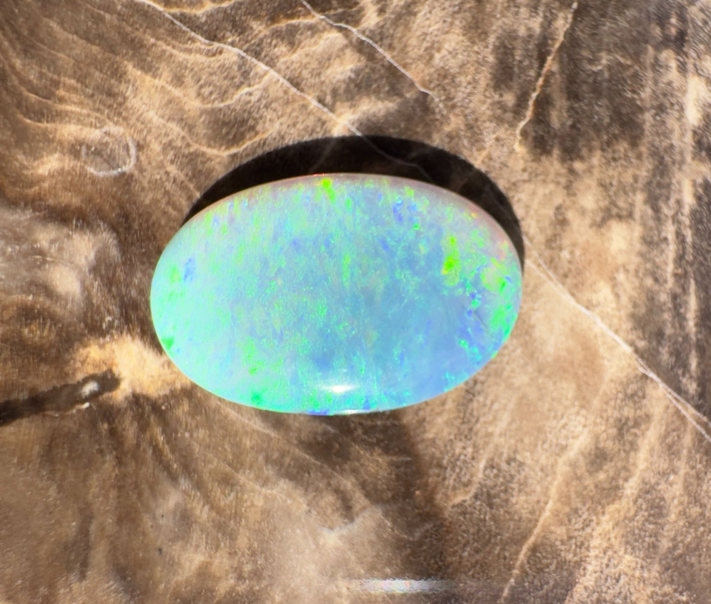 2.5ct Hand - Cut Solid Lightning Ridge Crystal Opal