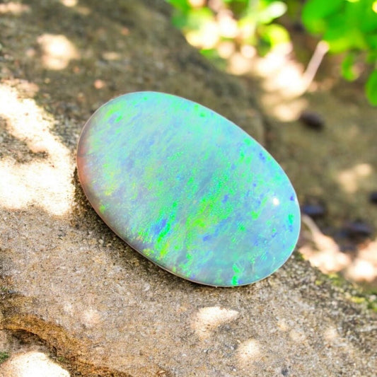 2.5ct Hand - Cut Solid Lightning Ridge Crystal Opal