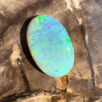 2.5ct Hand - Cut Solid Lightning Ridge Crystal Opal