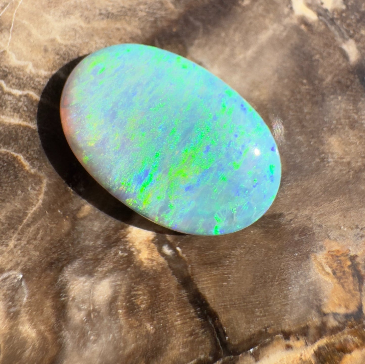 2.5ct Hand - Cut Solid Lightning Ridge Crystal Opal