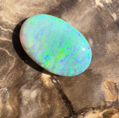 2.5ct Hand - Cut Solid Lightning Ridge Crystal Opal
