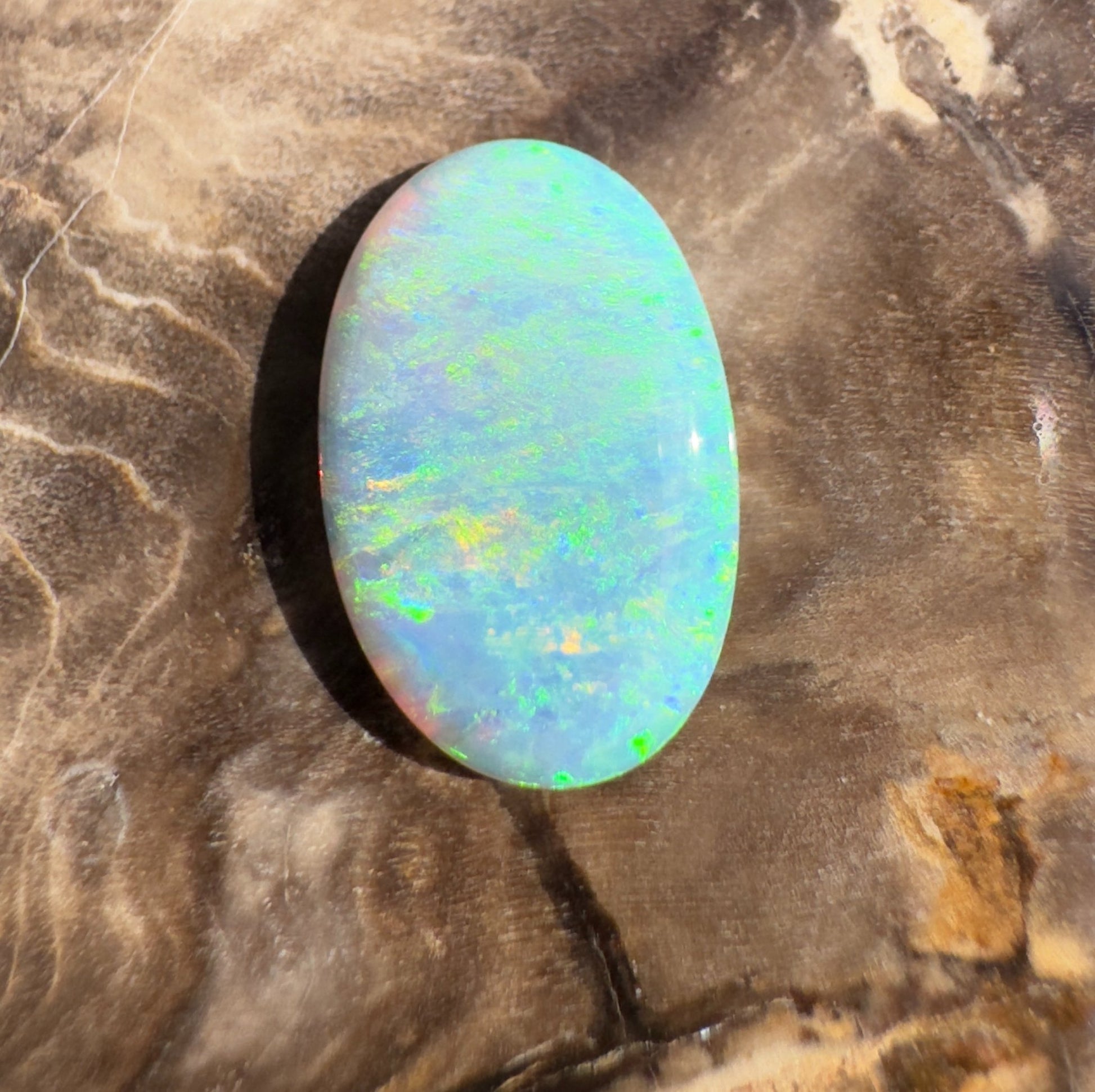 2.5ct Hand - Cut Solid Lightning Ridge Crystal Opal