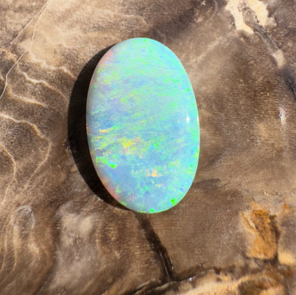 2.5ct Hand - Cut Solid Lightning Ridge Crystal Opal